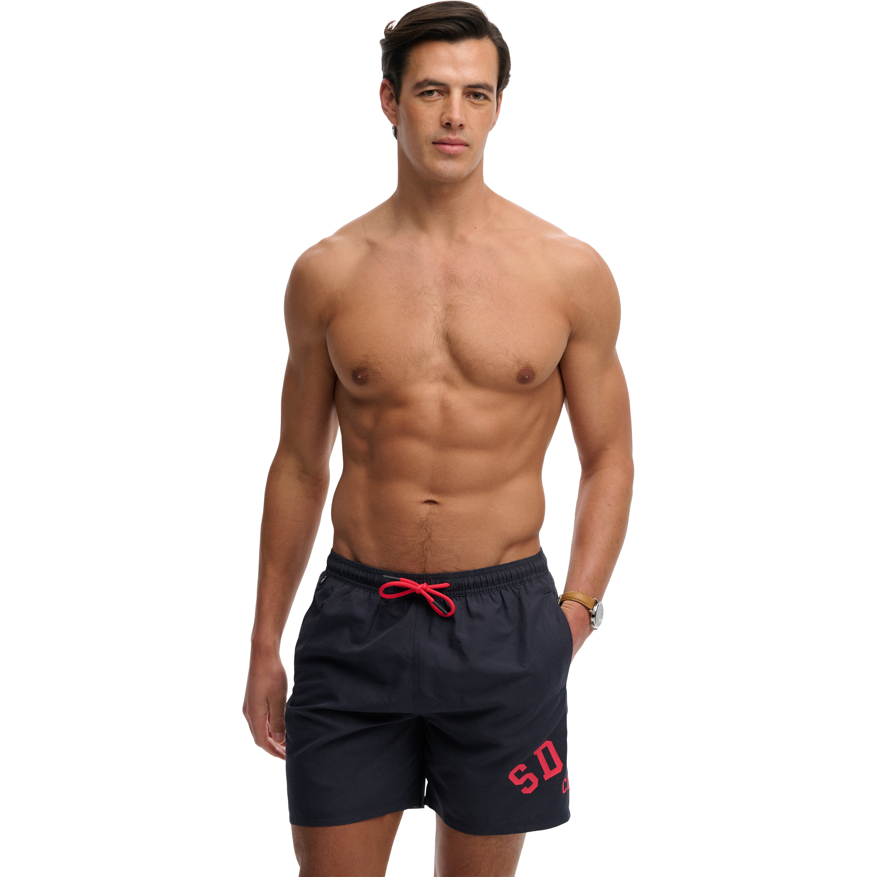 Superdry Printed Logo 16 inch zwembroek eclipse navy 