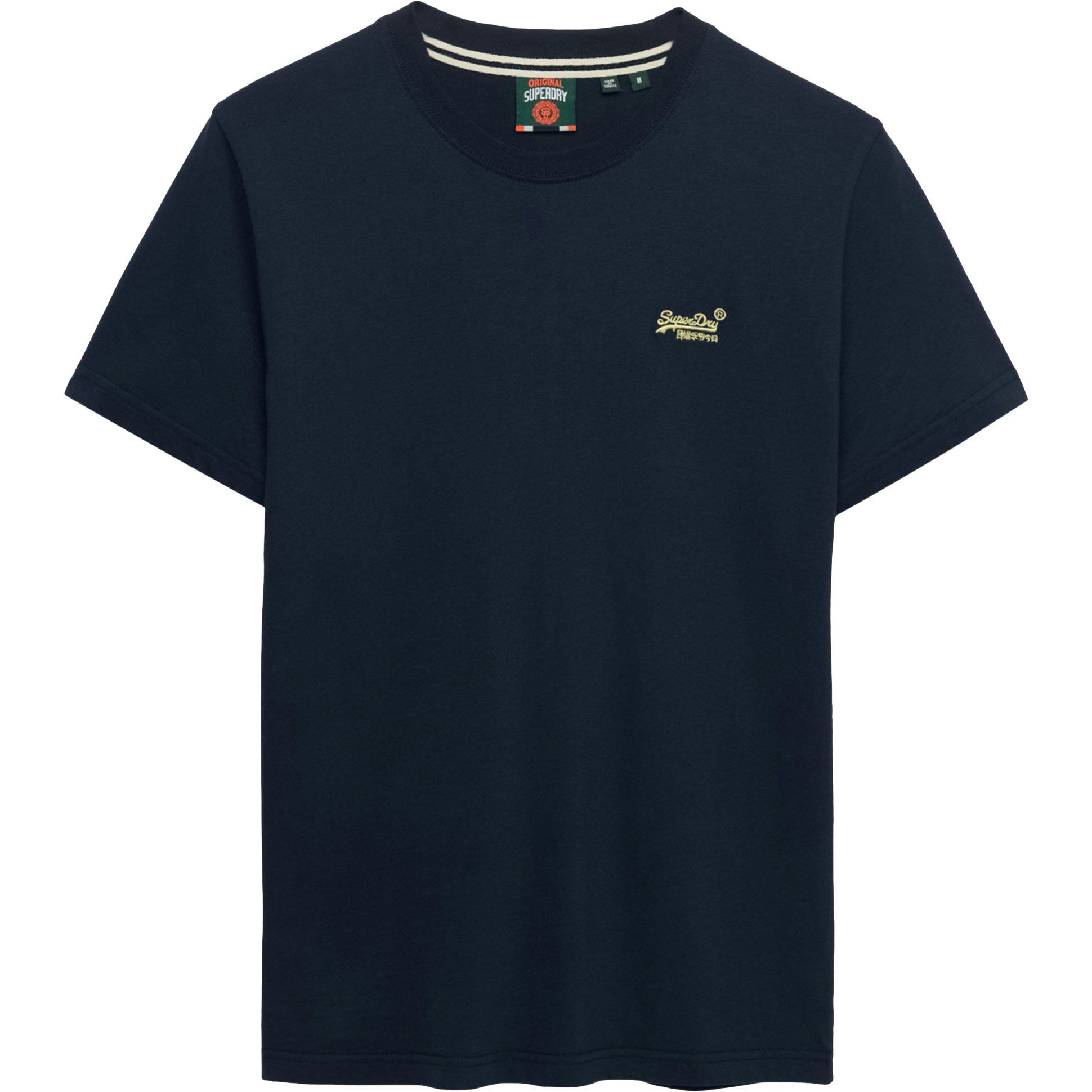 Superdry Essential Logo shirt heren nautical navy yellow 