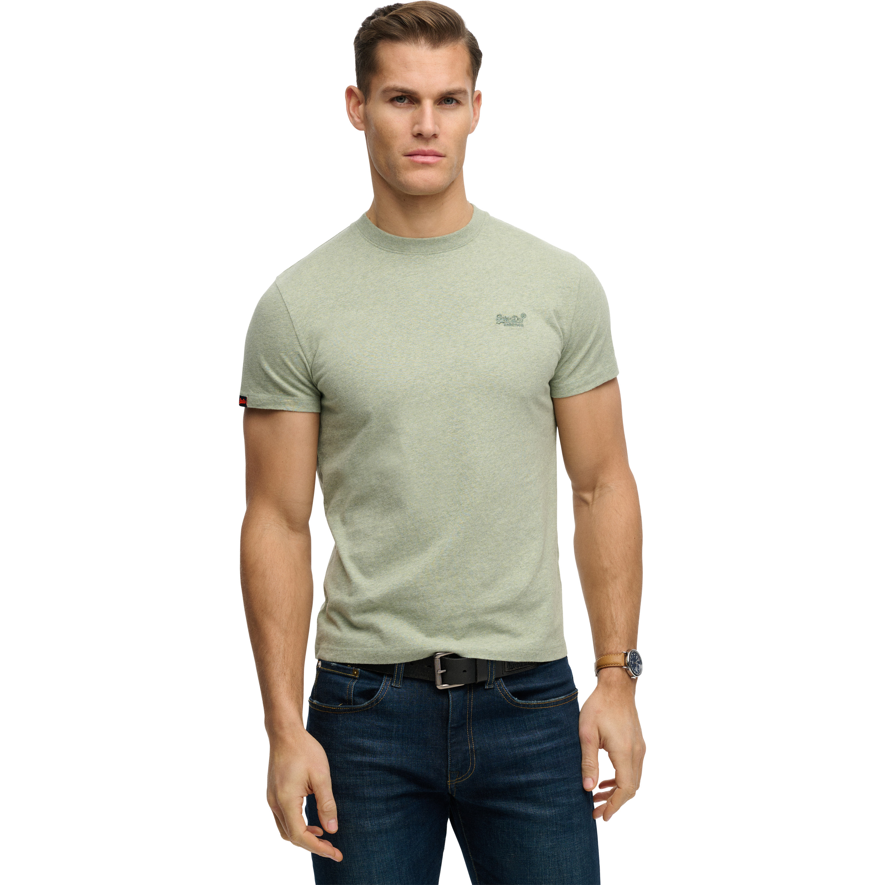 Superdry Essential Logo shirt heren vintage sage green 
