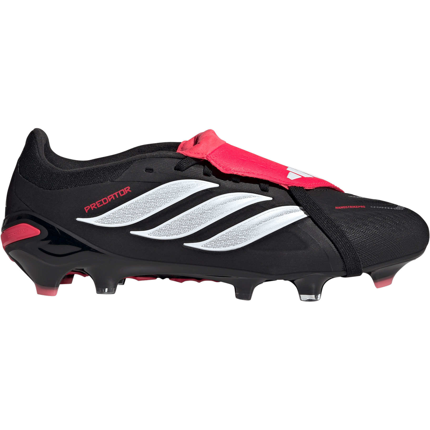 Adidas Predator Pro Fold Over Tongue FG voetbalschoenen core black cloud white lucid red