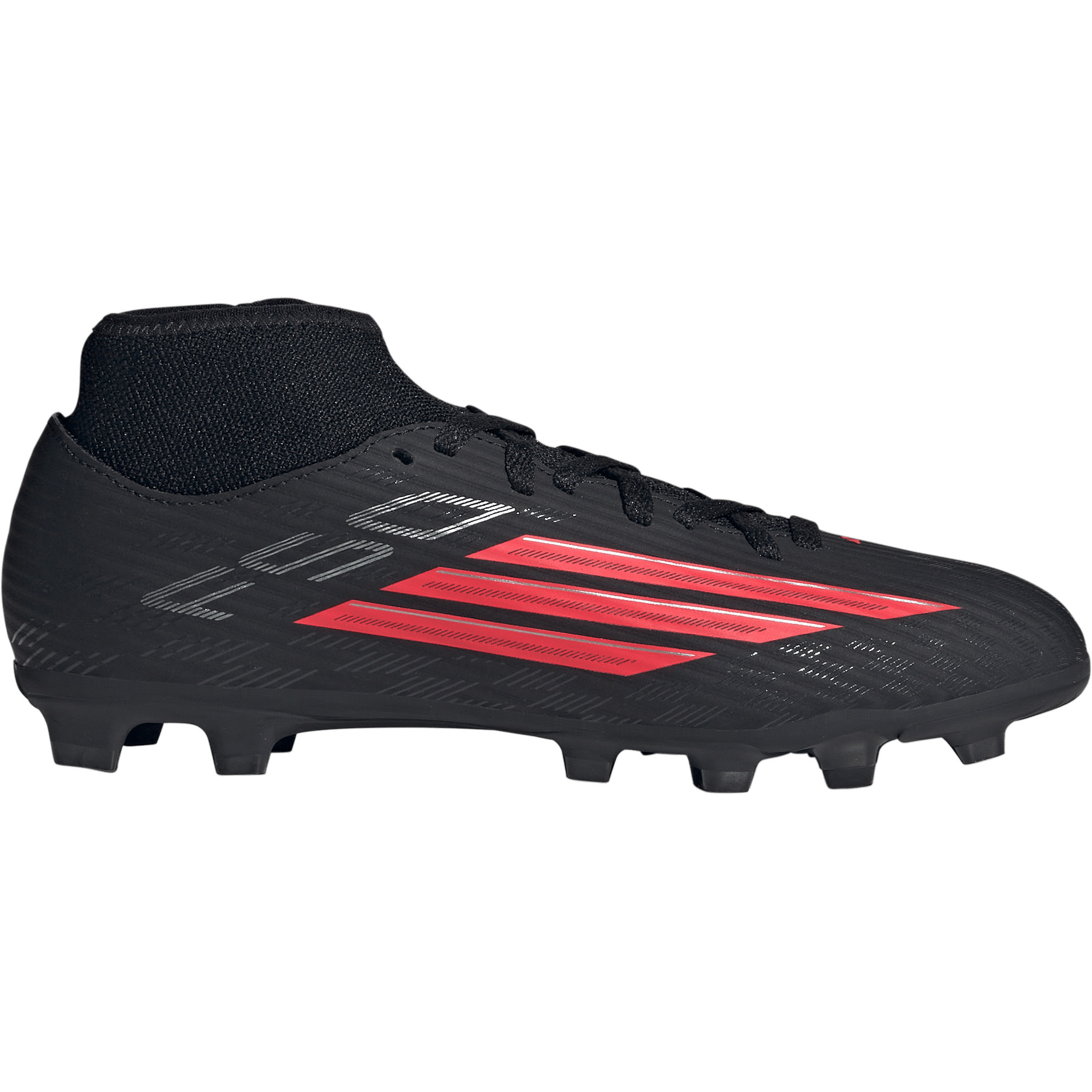 Adidas F50 Club Mid FG AG voetbalschoenen junior core black lucid red