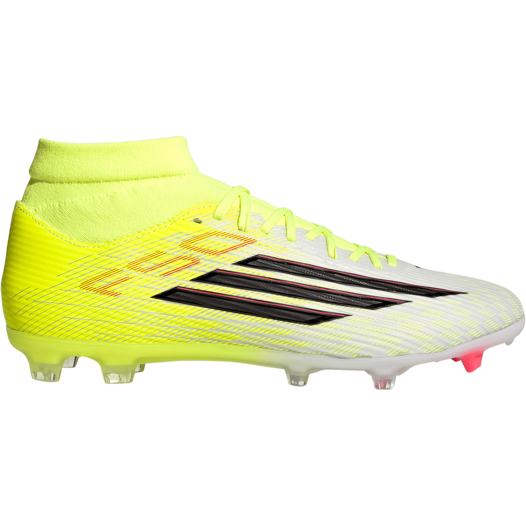 Adidas F50 League Mid Cut FG AG voetbalschoenen solar yellow 2 core black lucid red