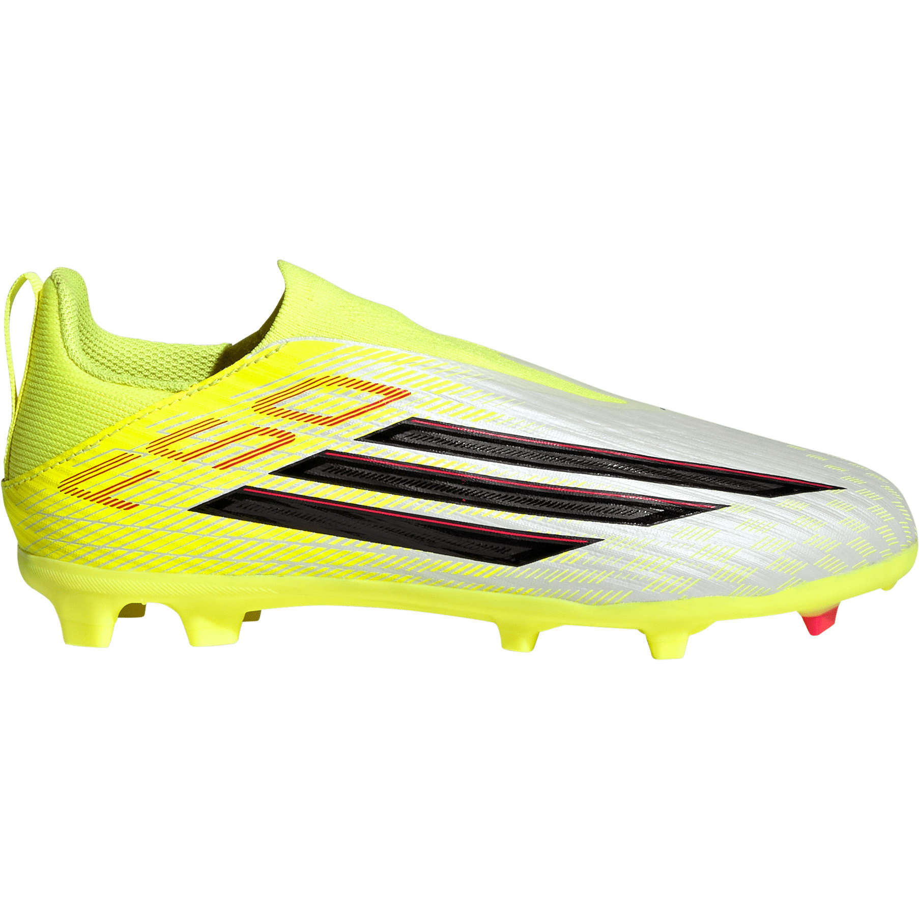 Adidas F50 League Laceless FG AG voetbalschoenen junior team solar yellow 2 core black lucid red