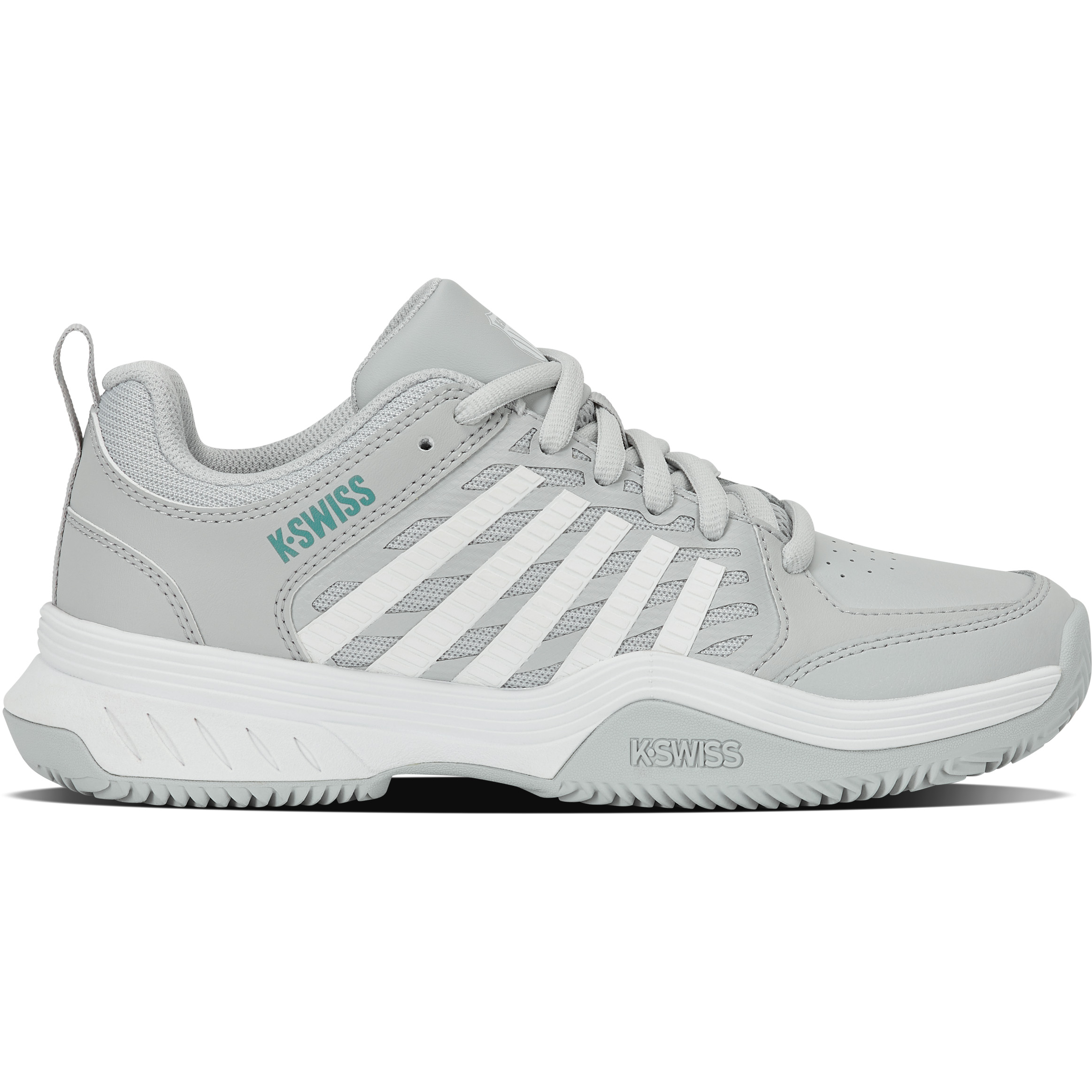 K-Swiss Court Express 2 Clay tennisschoenen dames glacier  gray white baltic