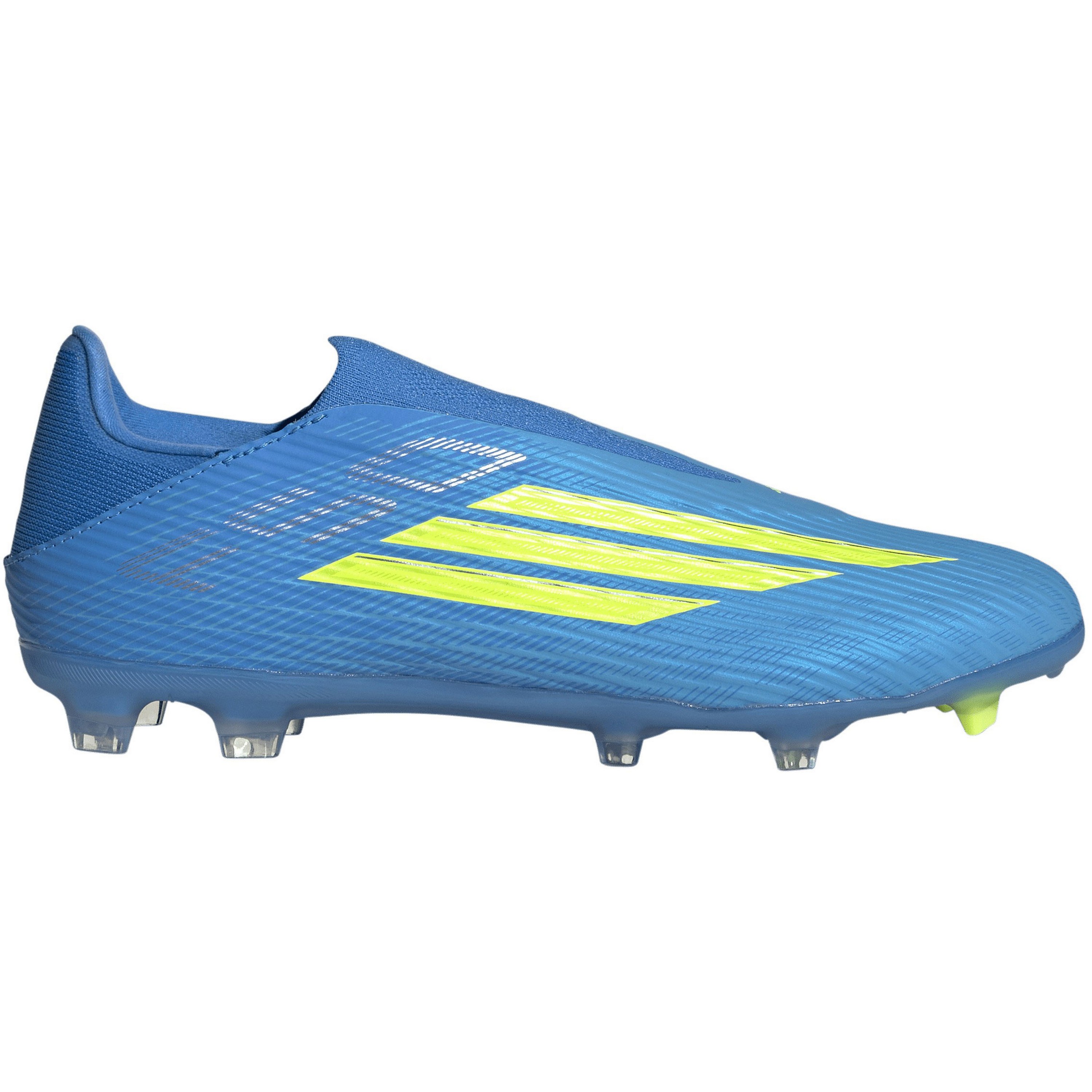 Adidas F50 League Laceless FG MG voetbalschoenen heren lucid ray blue team solar yellow 2 lucid aquamarin