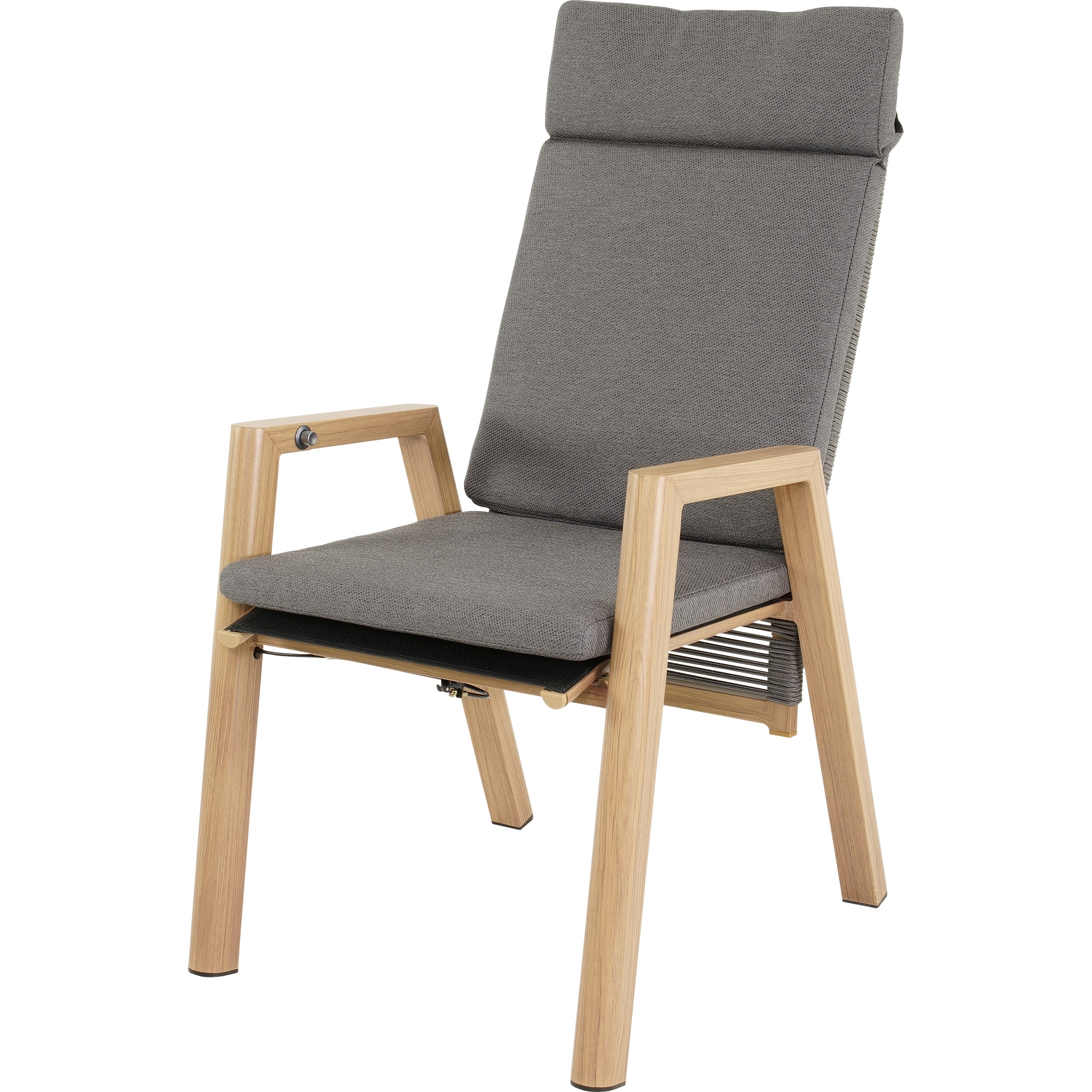 Lesli Living Acari verstelbare tuinstoel grey wood 