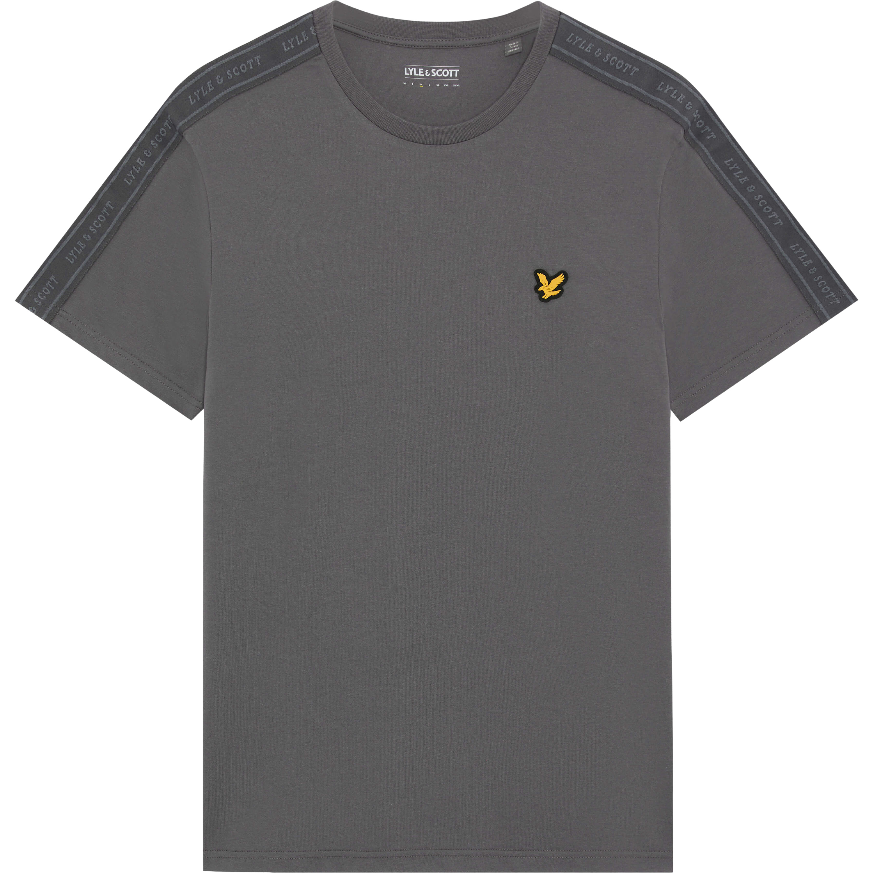 Lyle & Scott Jacquard Tape shirt heren mercury grey      