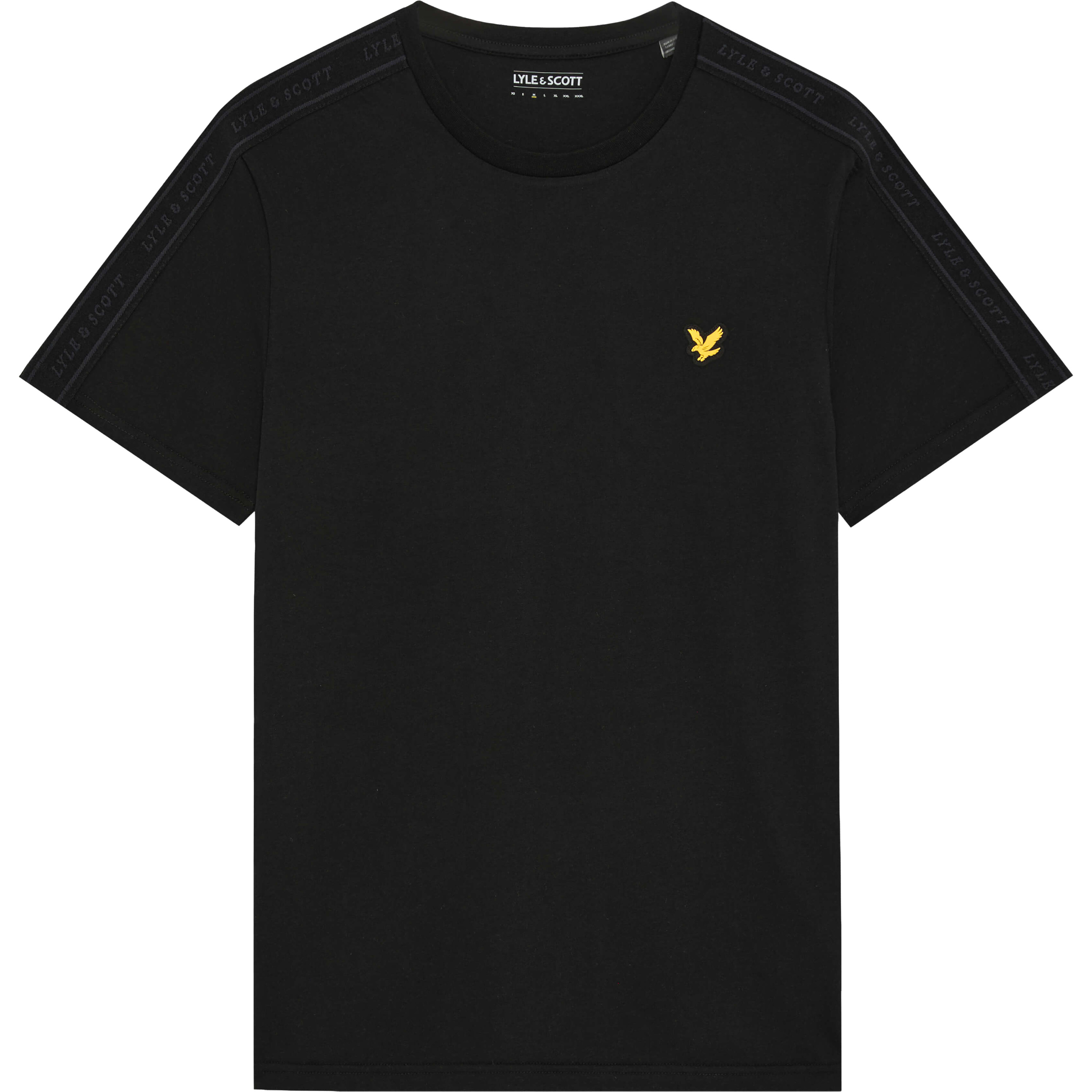 Lyle & Scott Jacquard Tape shirt heren jet black      