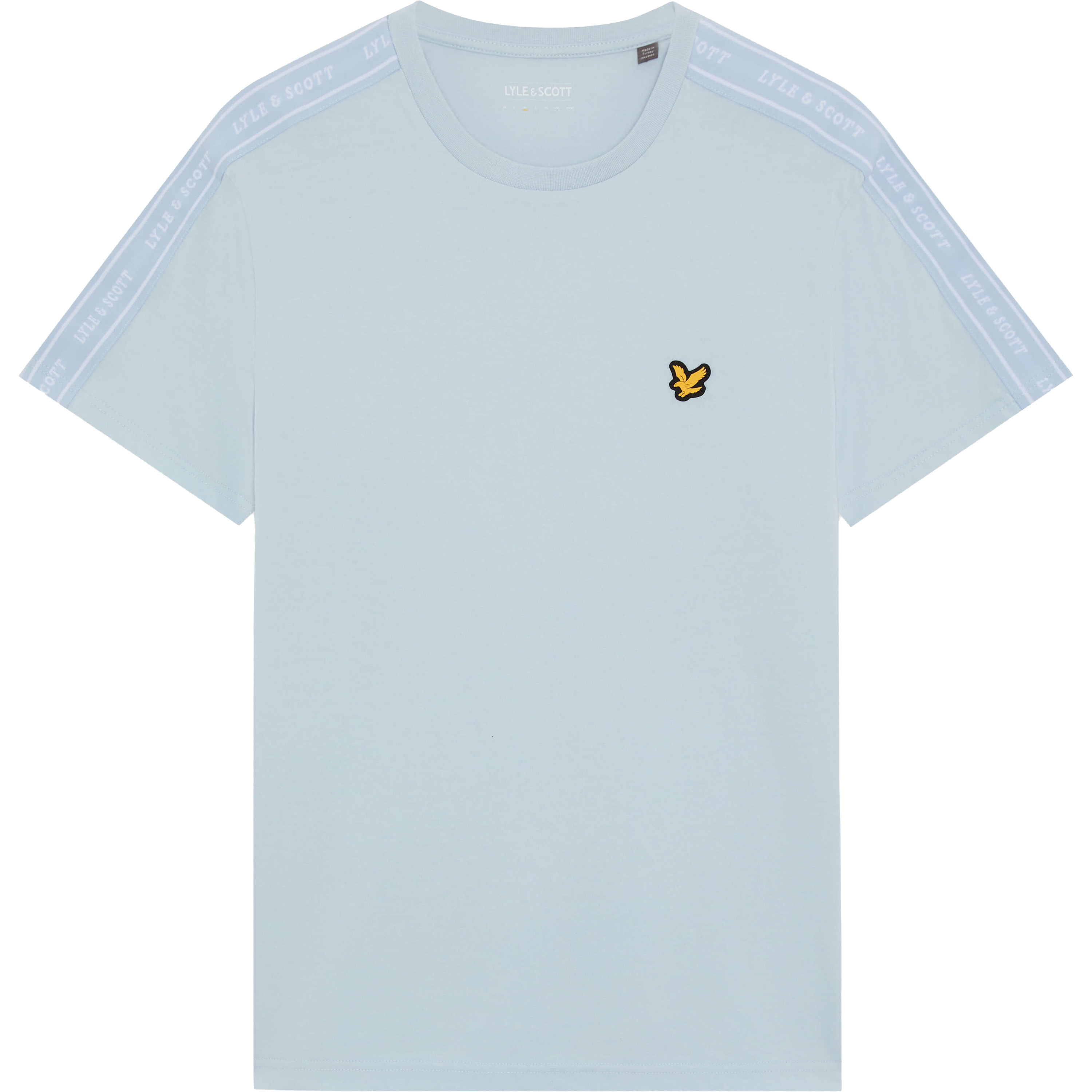 Lyle & Scott Jacquard Tape shirt heren blue lagoon 