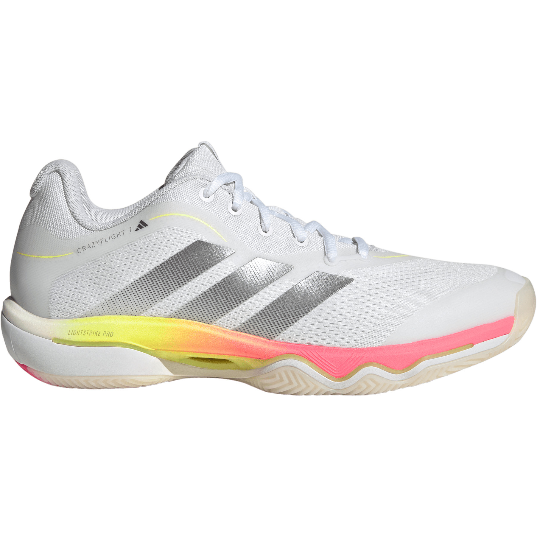 Adidas Crazyflight 7 indoorschoenen heren cloud white iron metallic solar turbo