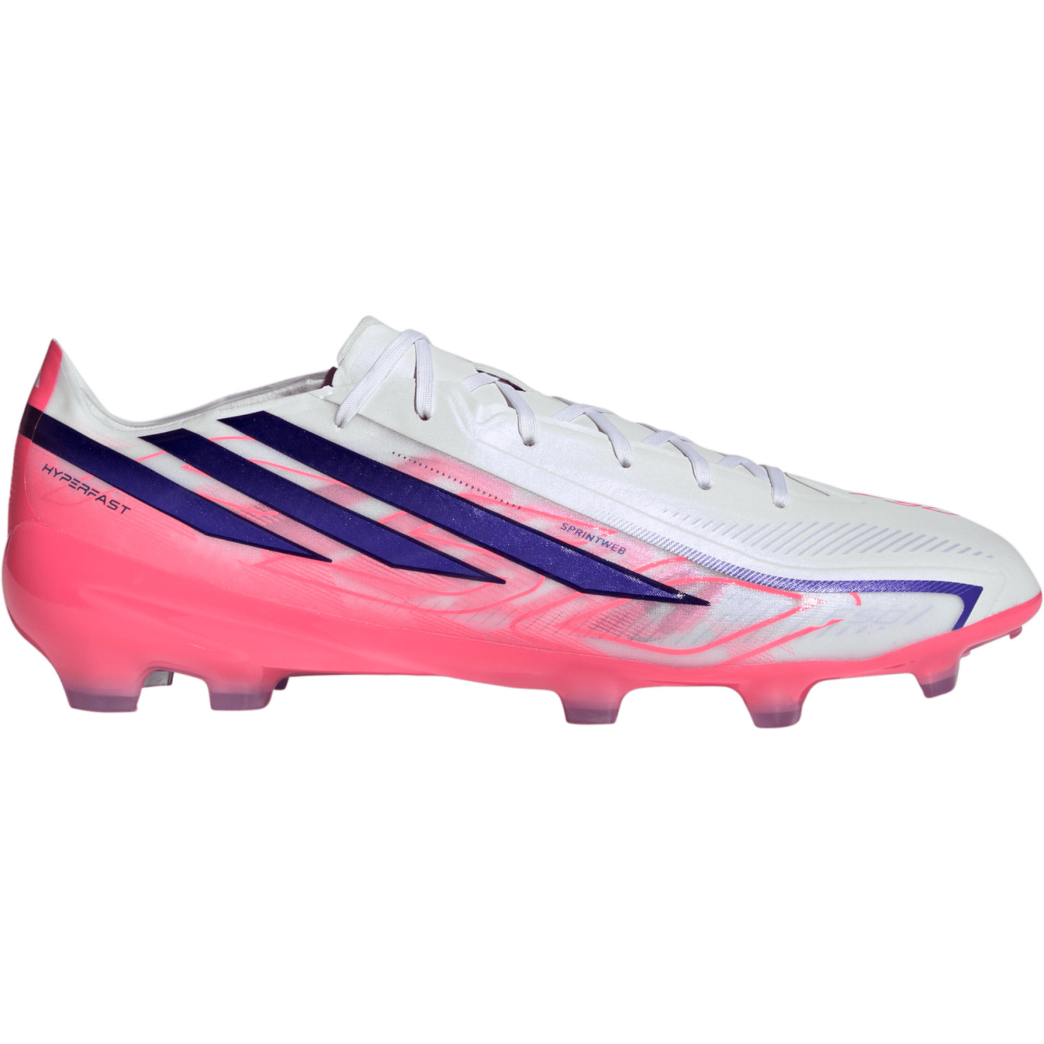 Adidas F50 Hyperfast Pro FG voetbalschoenen cloud white  solar purple solar turbo