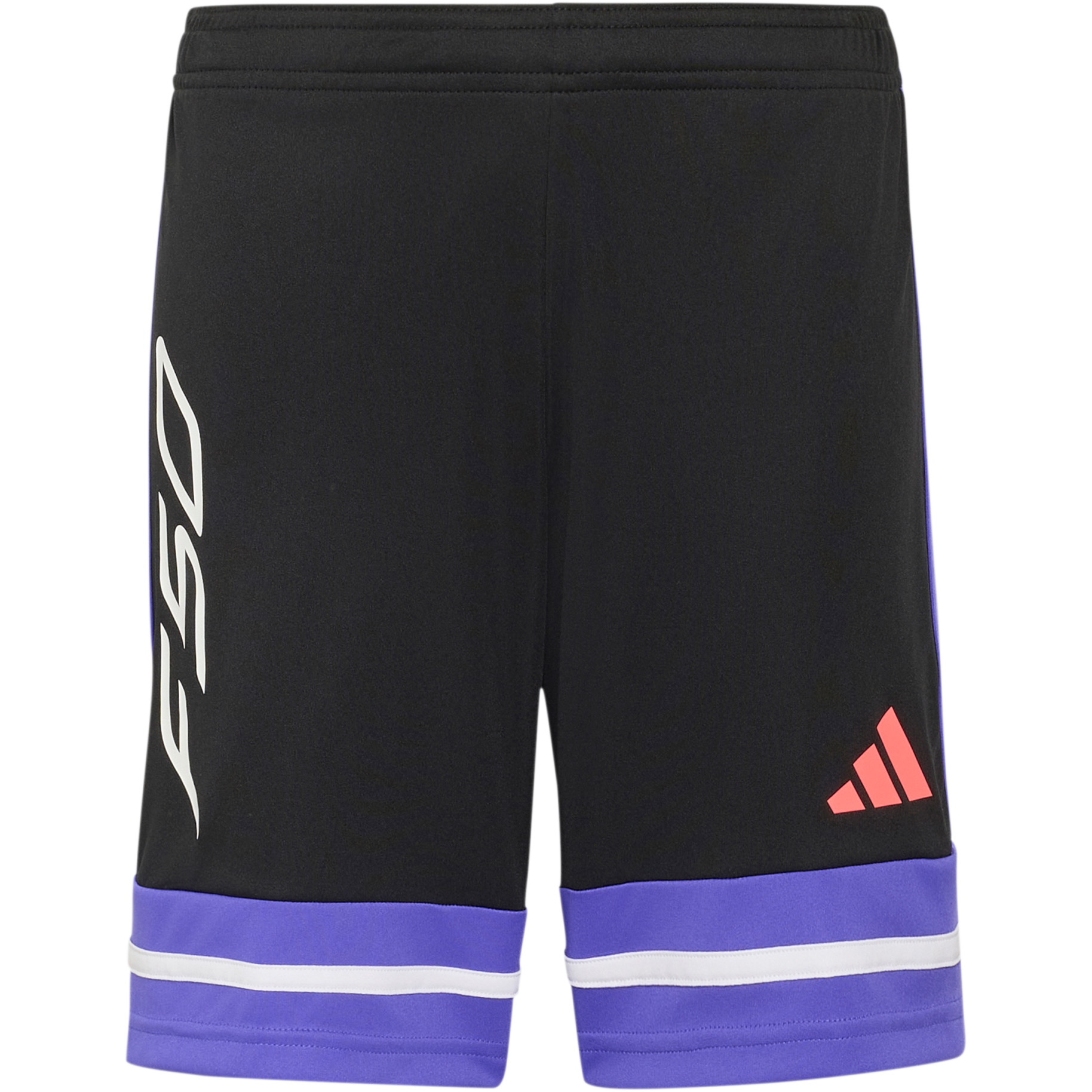 Adidas F50 voetbalbroekje junior black solar purple white 
