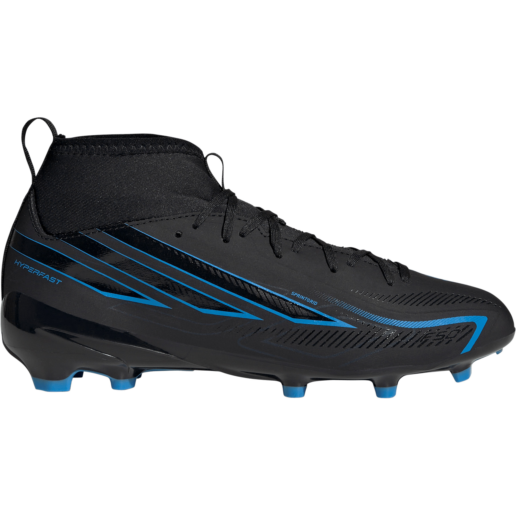 Adidas F50 HYPERFAST LEAGUE MID FG - AG voetbalschoenen junior core black core black lucid ray blue
