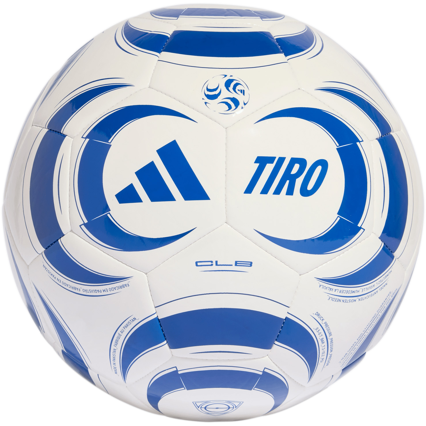 Adidas Tiro Club voetbal white power blue 
