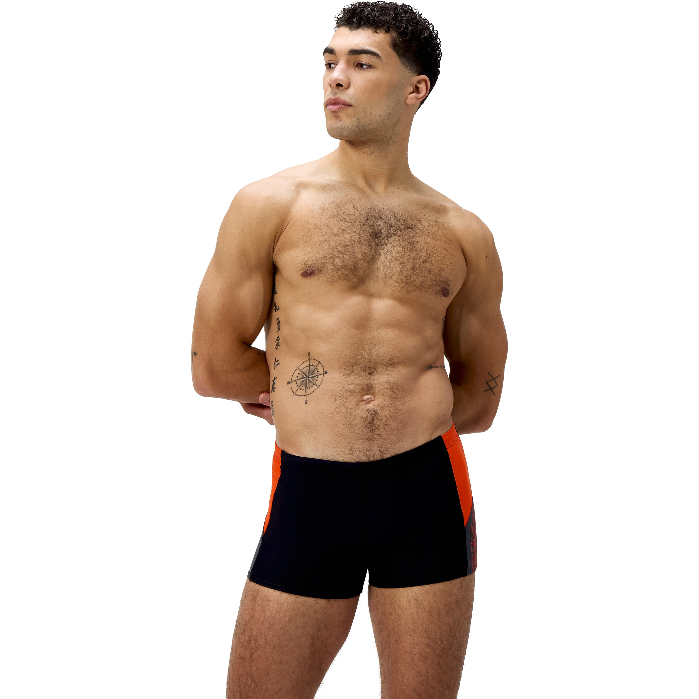 Speedo Dive zwemboxer heren black red 
