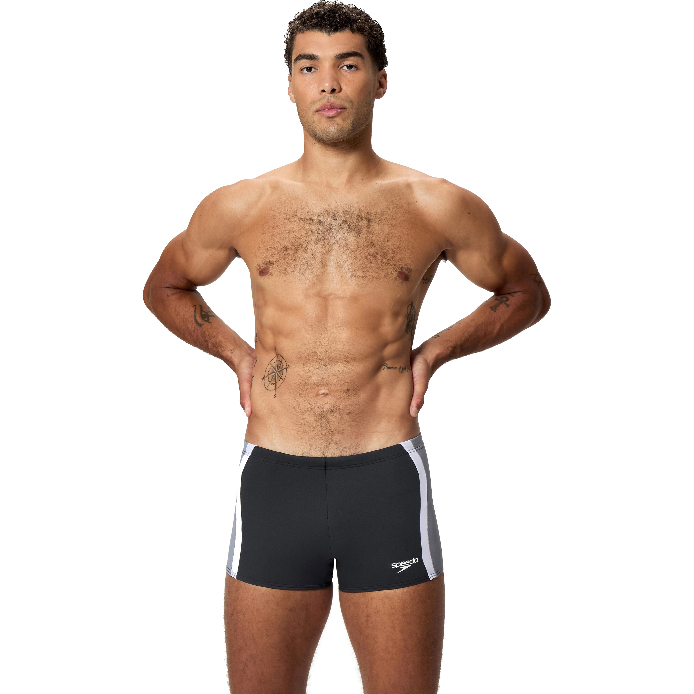 Speedo Splice zwemboxer heren grey black 