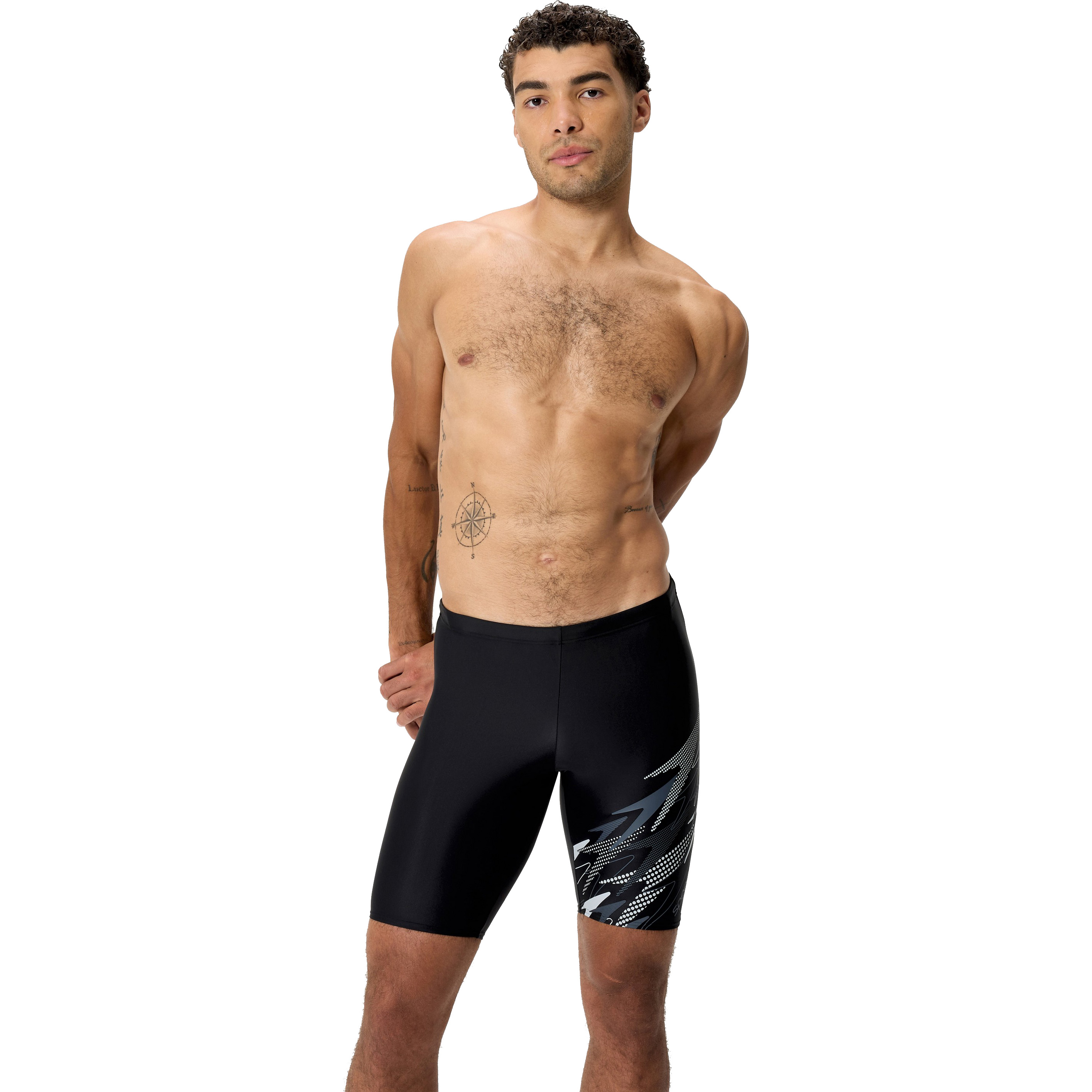Speedo Medley Logo Jammer zwemboxer heren grey black 