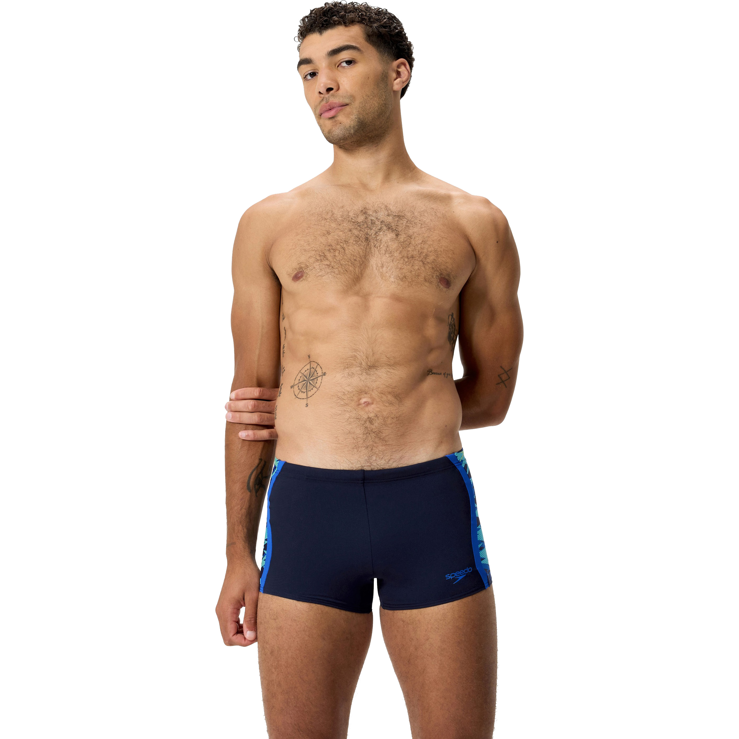 Speedo Hyperboom Splice zwemboxer heren blue navy 