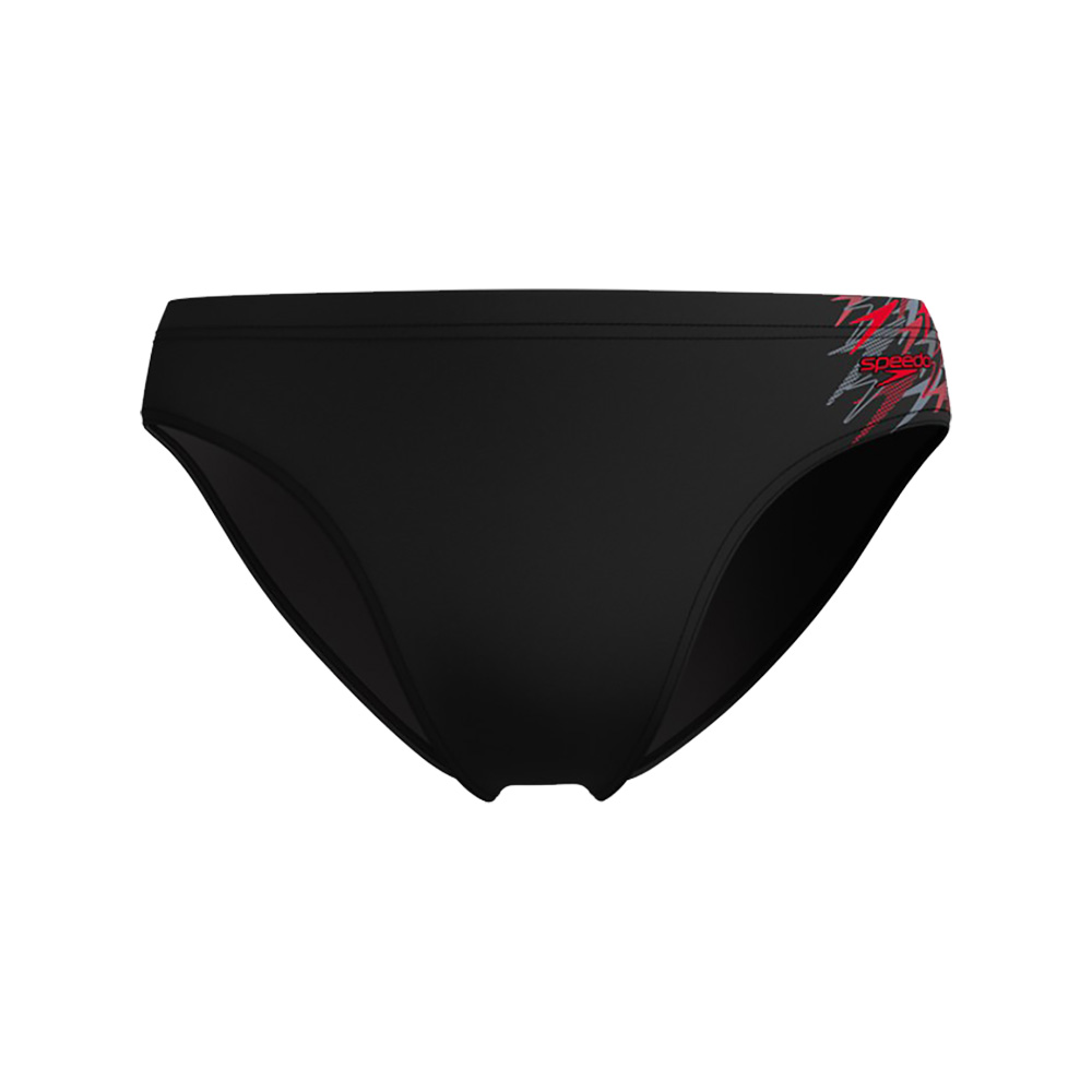 Speedo Medley Logo Brief zwemslip heren black red 
