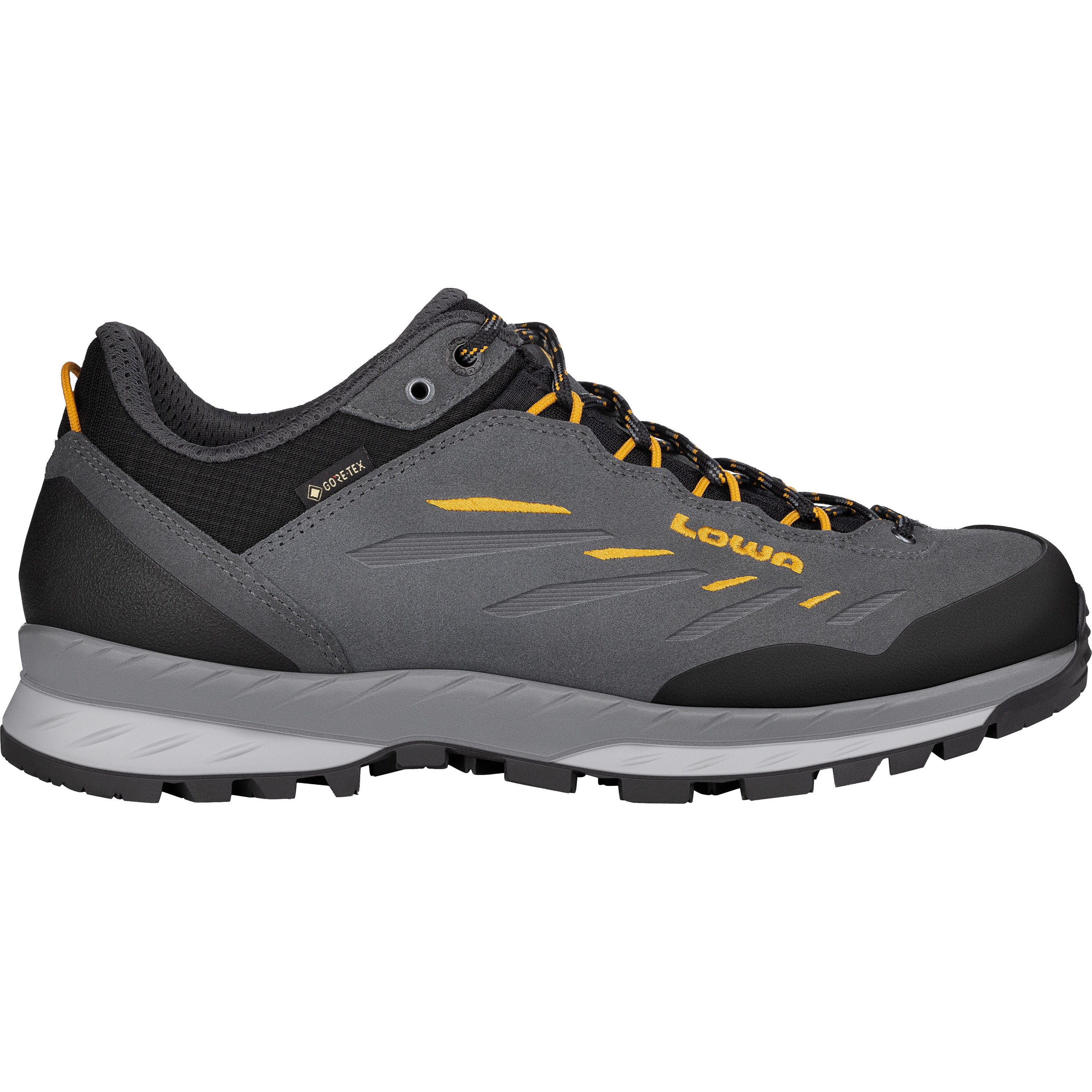Lowa Delago GTX Lo wandelschoenen heren asphalt mango 