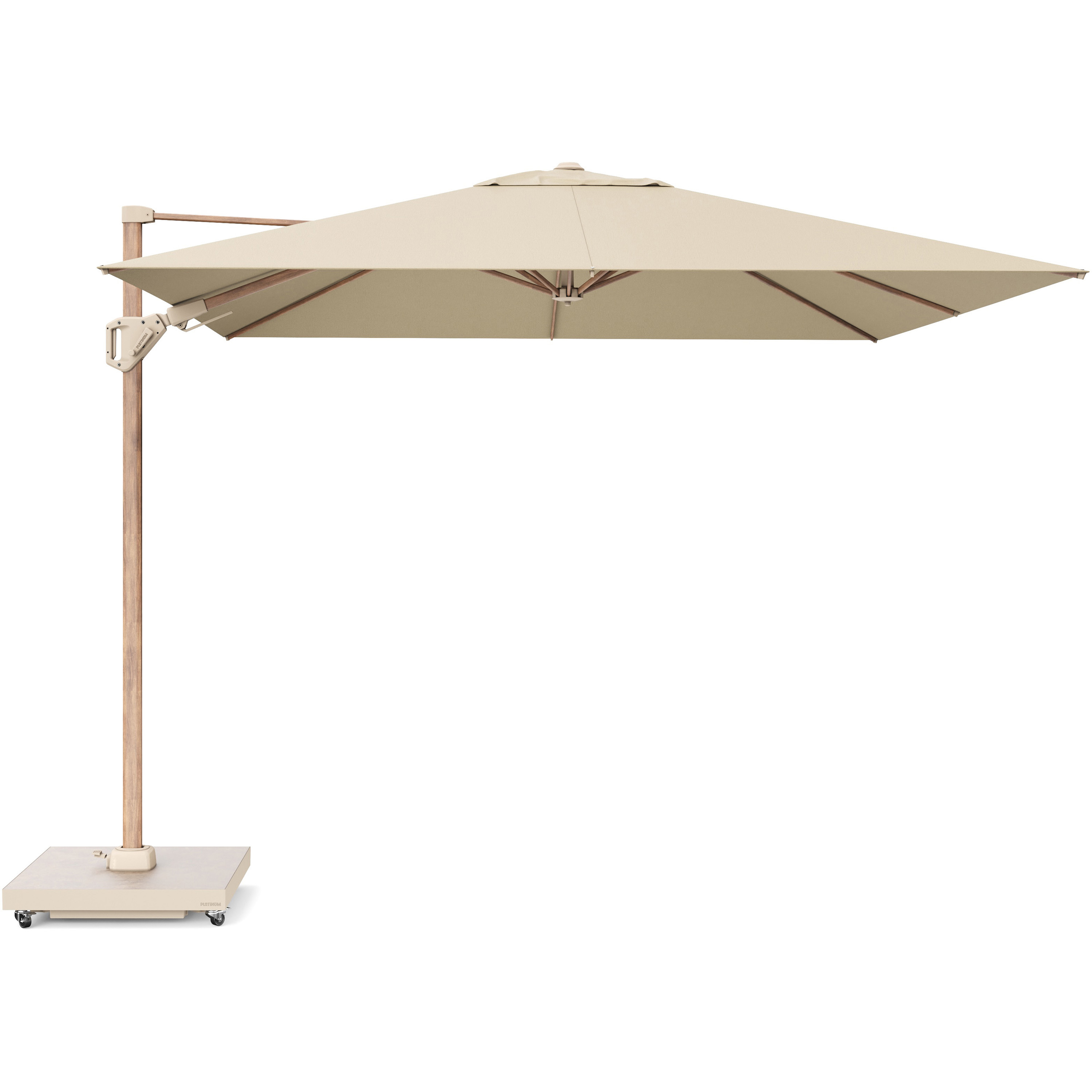 Platinum Challenger T2 Premium parasol 300 x 300 cm champagne