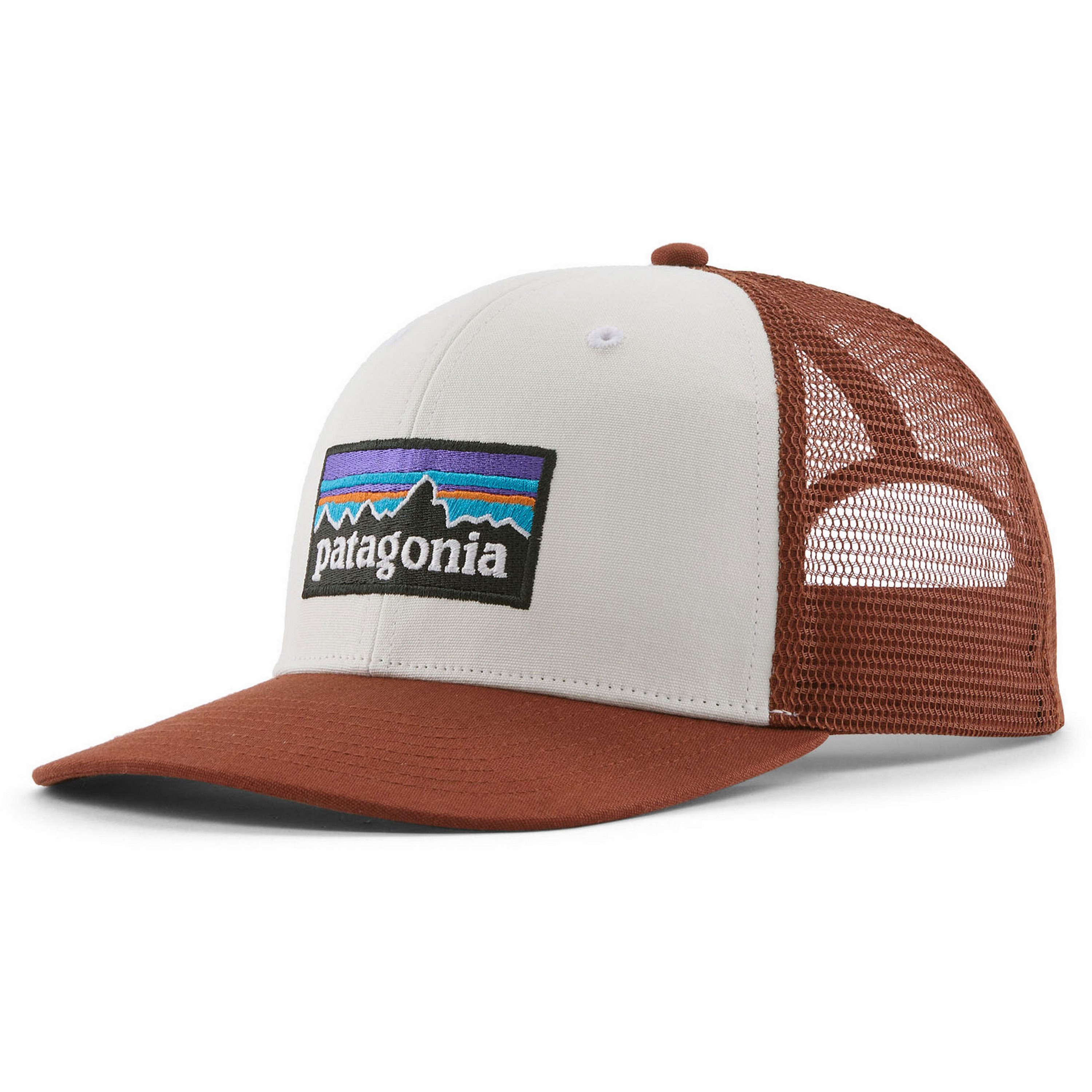 Patagonia P-6 Logo Trucker pet white rusty red 
