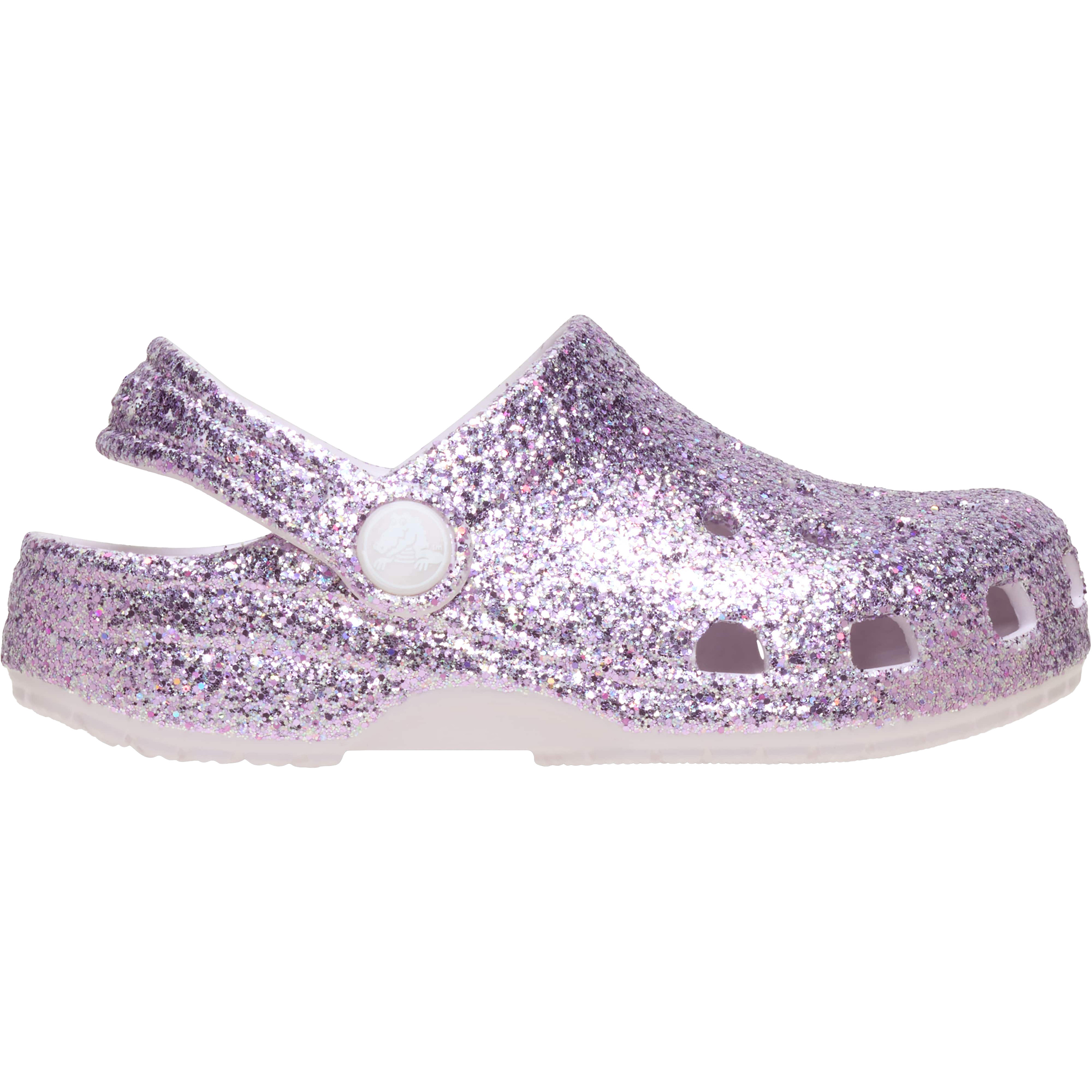 Crocs Classic Chunky Glitter klompen junior grape ice 
