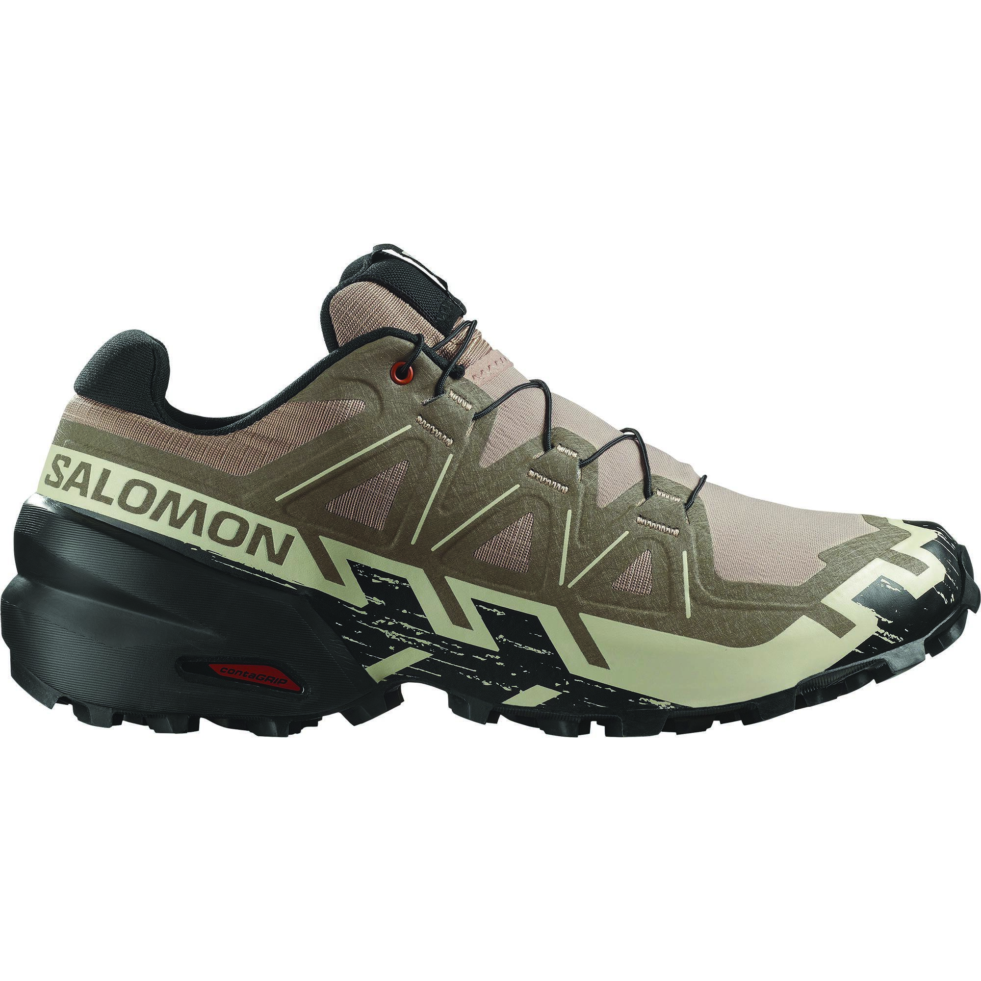 Salomon Speedcross 6 hardloopschoenen heren natural black almond milk