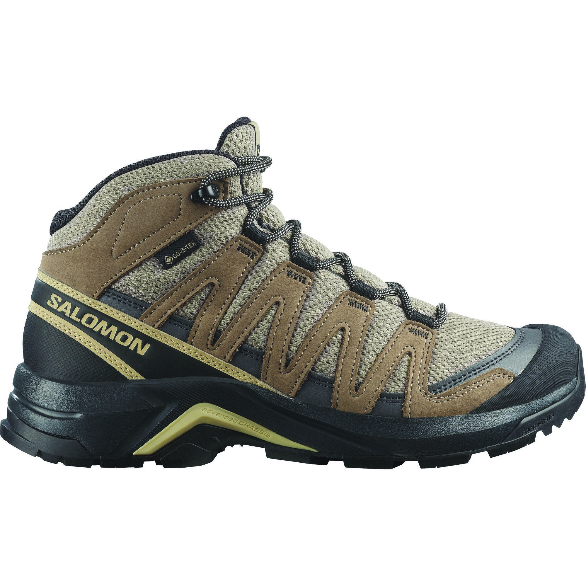 Salomon X-ADVENTURE RECON MID GORE-TEX wandelschoenen dames silver sage asphalt bog