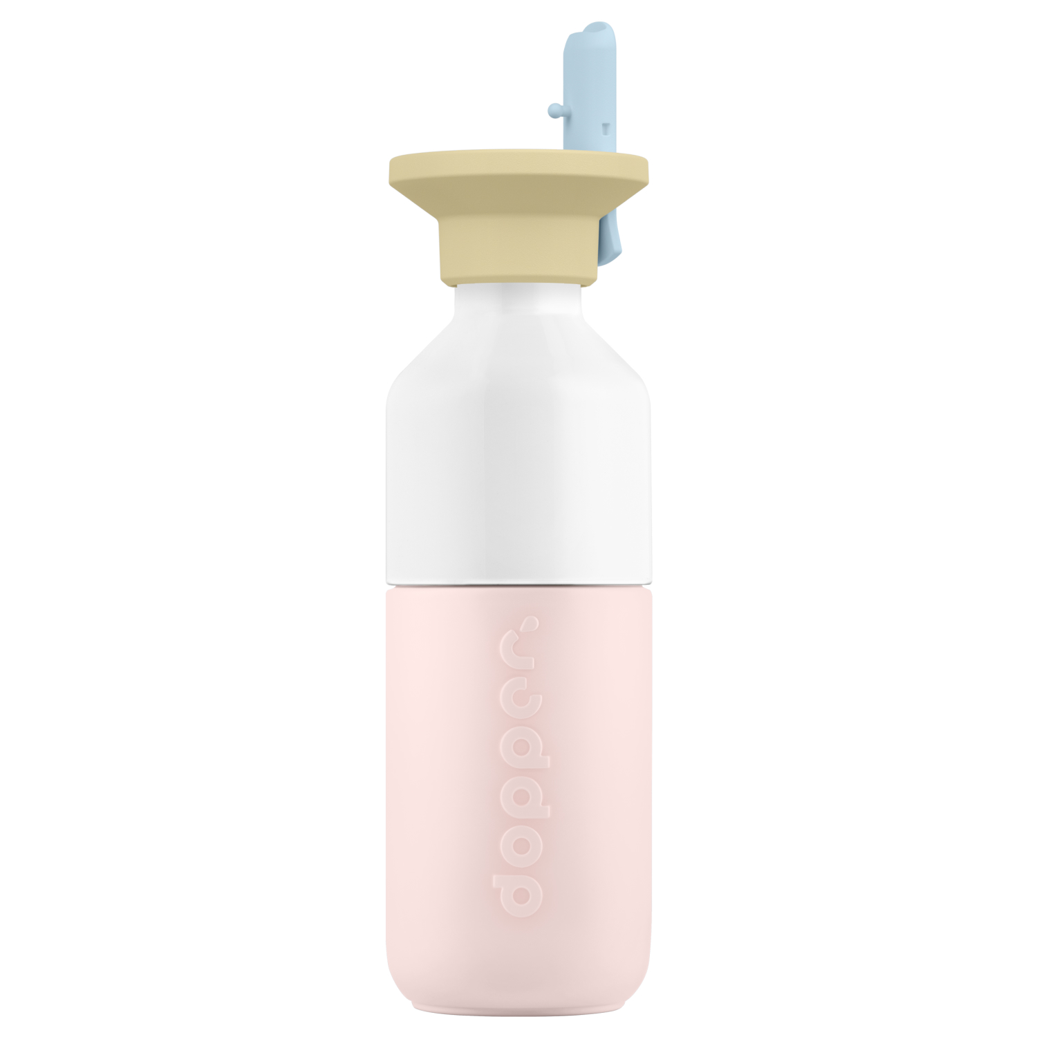Dopper Steel x Flip Straw drinkfles 350 ml soft pink sunny sorbet