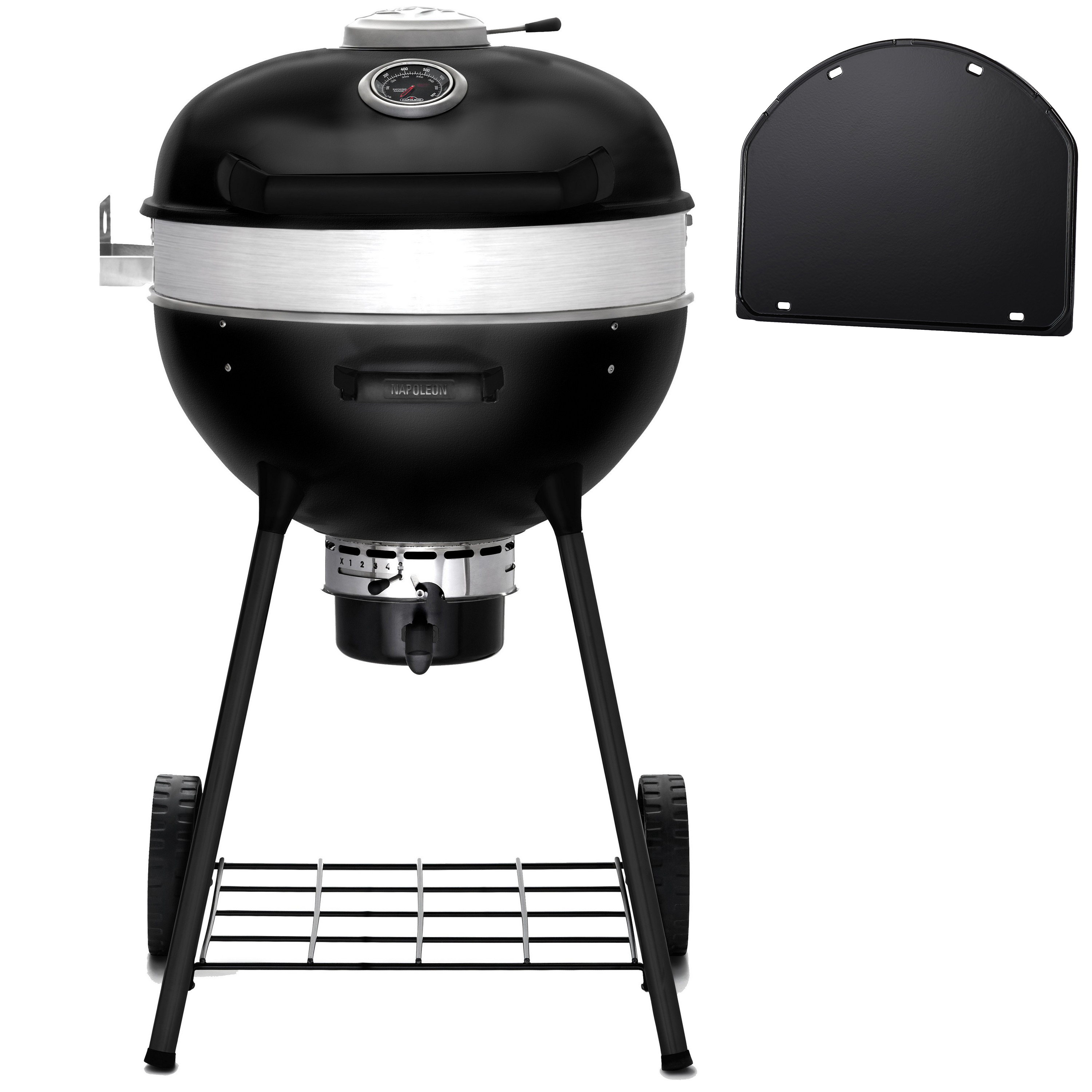 Napoleon PRO22 houtskoolbarbecue matte black inclusief grillplaat
