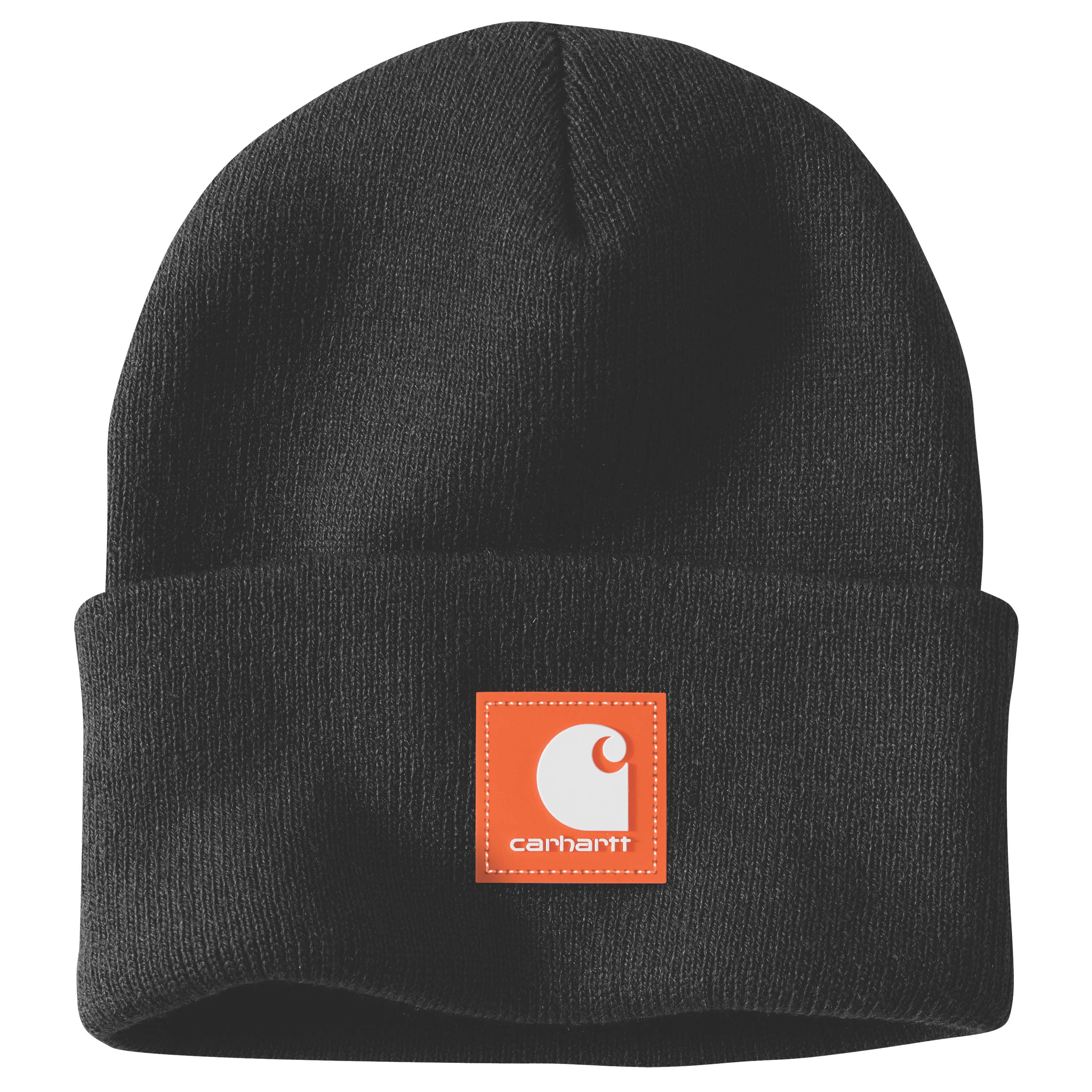 Carhartt Knit Rubber Patch muts black worksite orange 