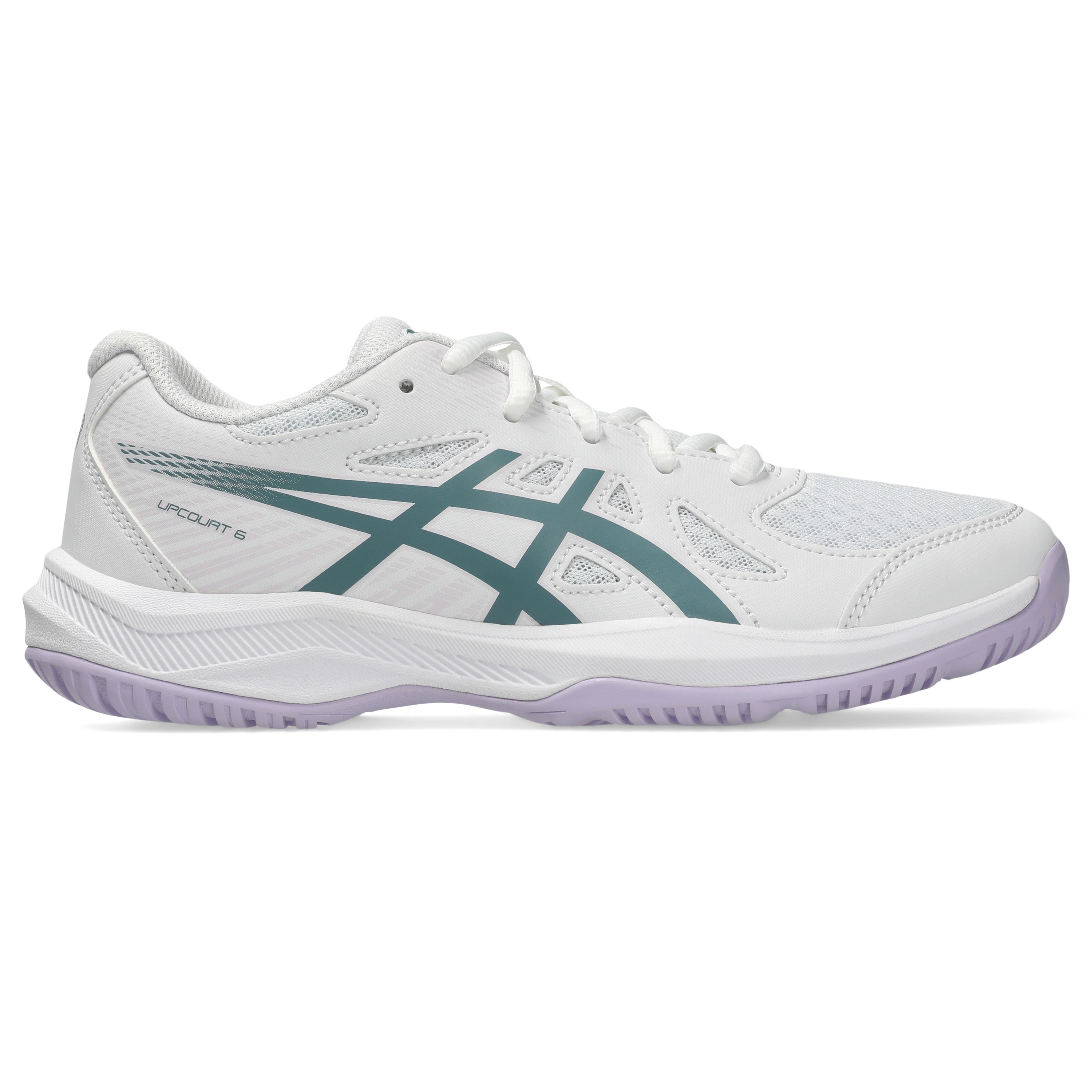 ASICS UPCOURT 6 GS indoorschoenen junior white foggy teal