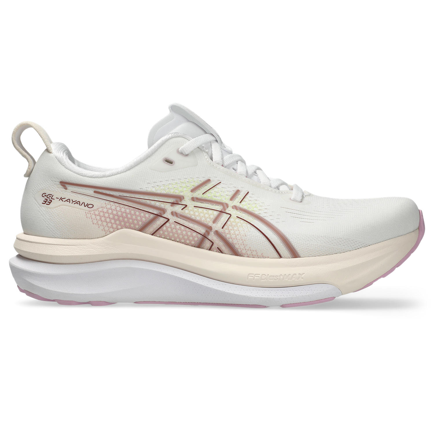 ASICS GEL-KAYANO 33 hardloopschoenen dames white hazy lilac
