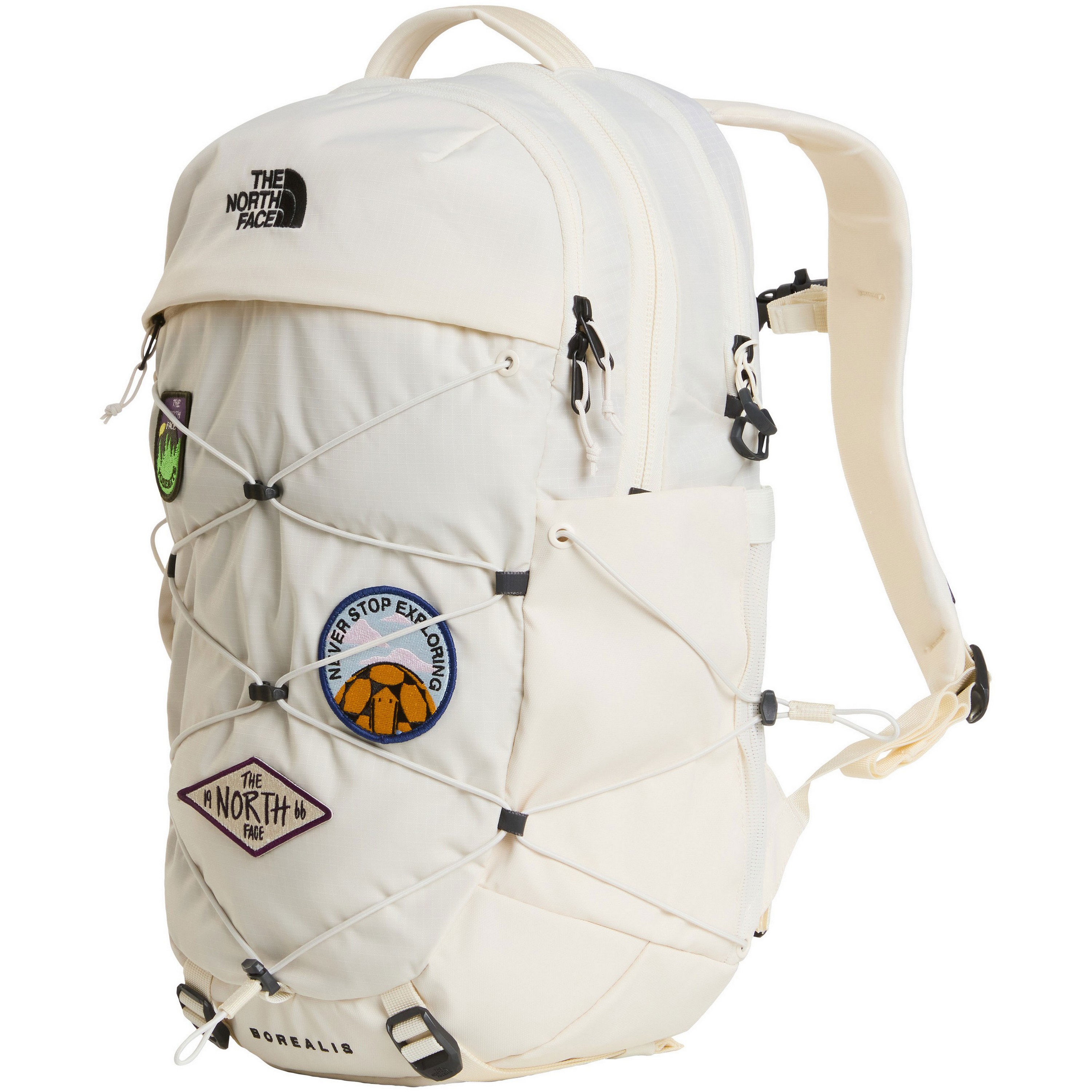 The North Face Borealis Patch 16 inch laptop rugzak 21 liter white dune patch