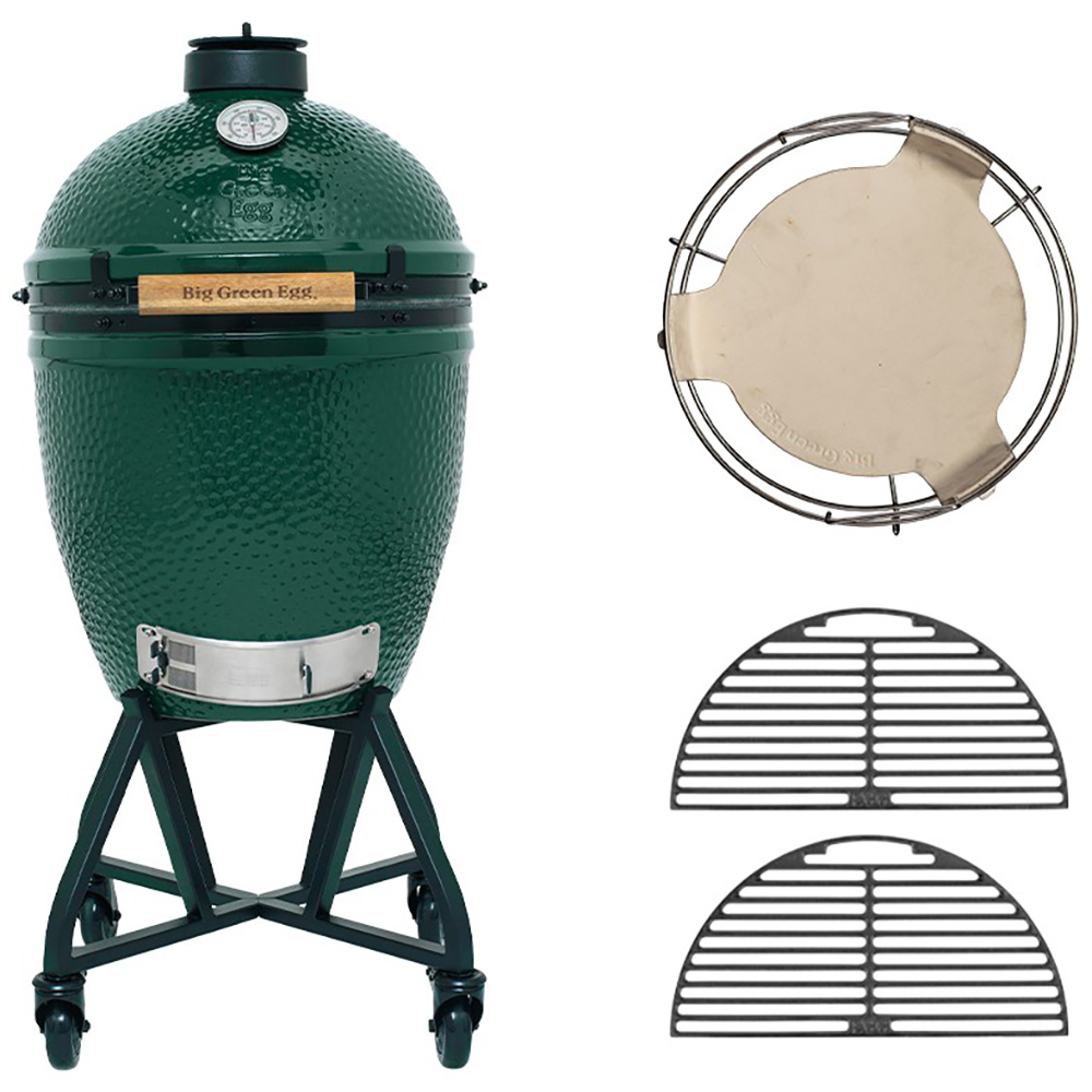 Big Green Egg Large Master houtskoolbarbecue inclusief nest, deflector kit en grid