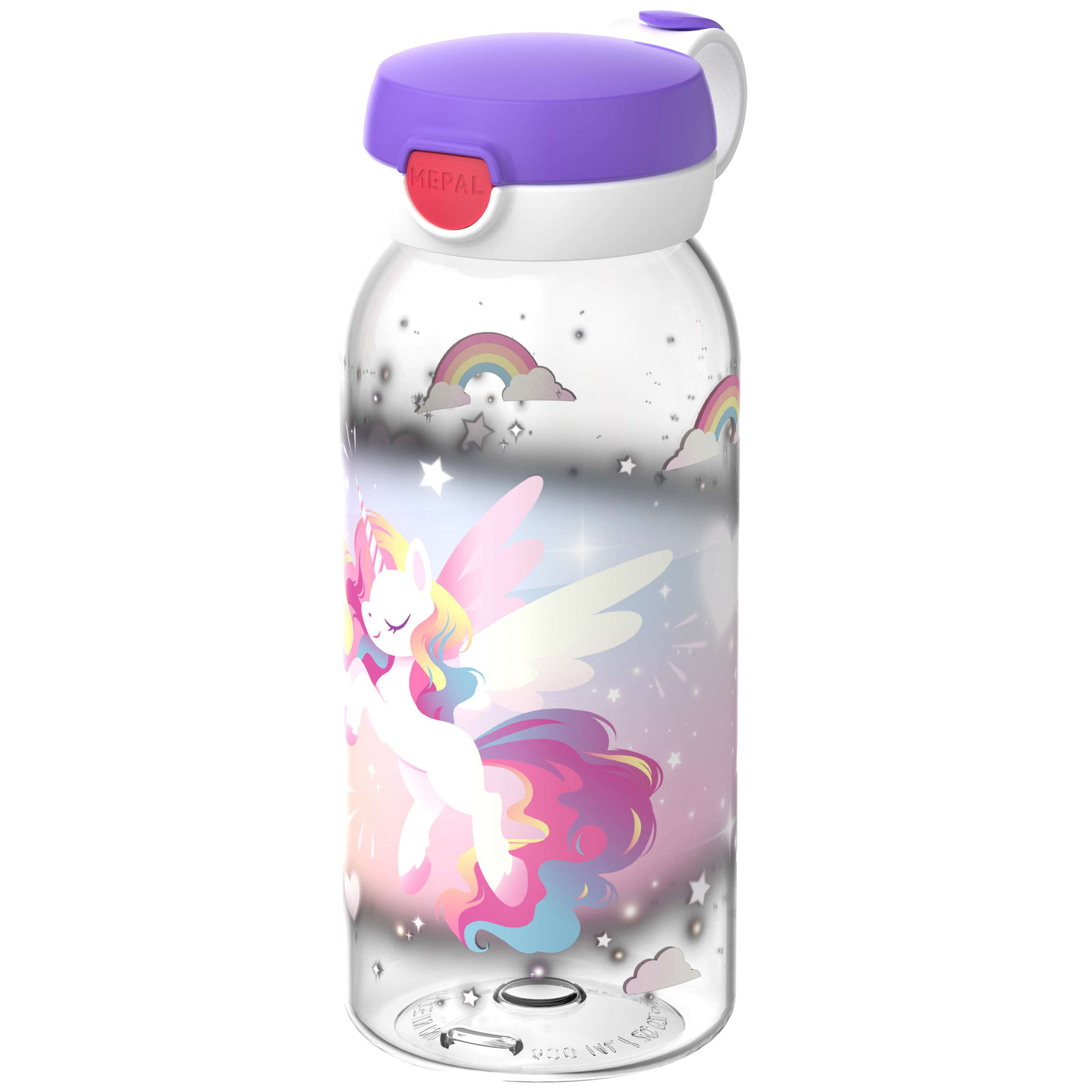 Mepal Flipdop Campus drinkfles 600 ml unicorn glow 