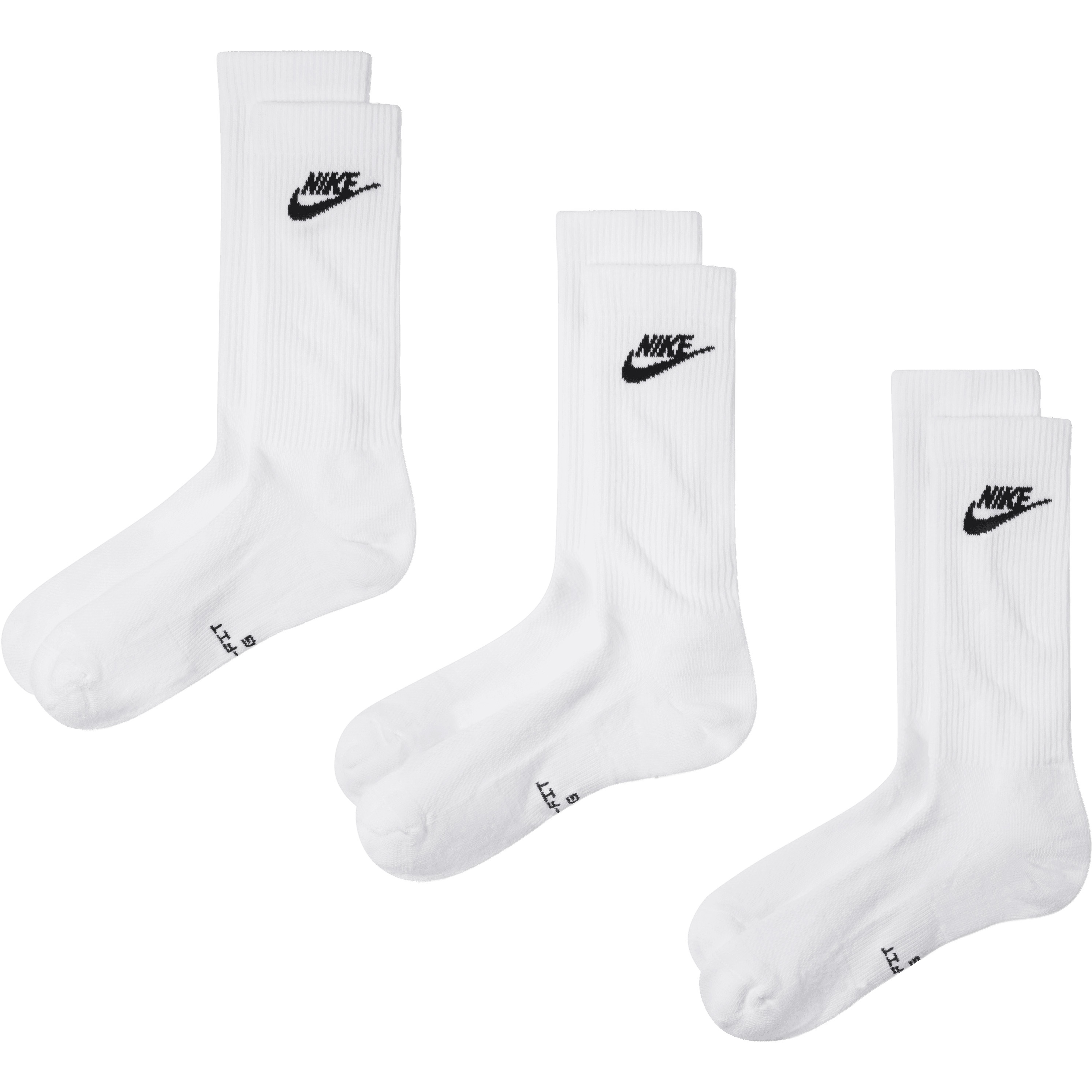 Nike Everyday Elevated sokken white 3-pack 