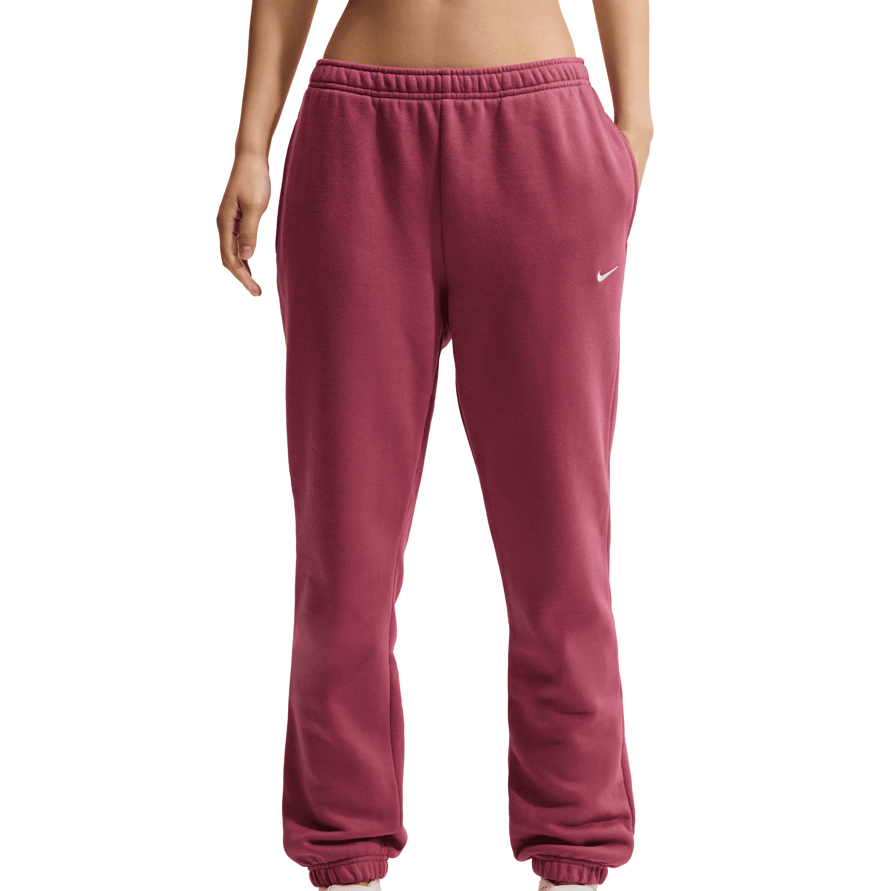 Nike Studio Fleece joggingbroek dames pink smoke sail 