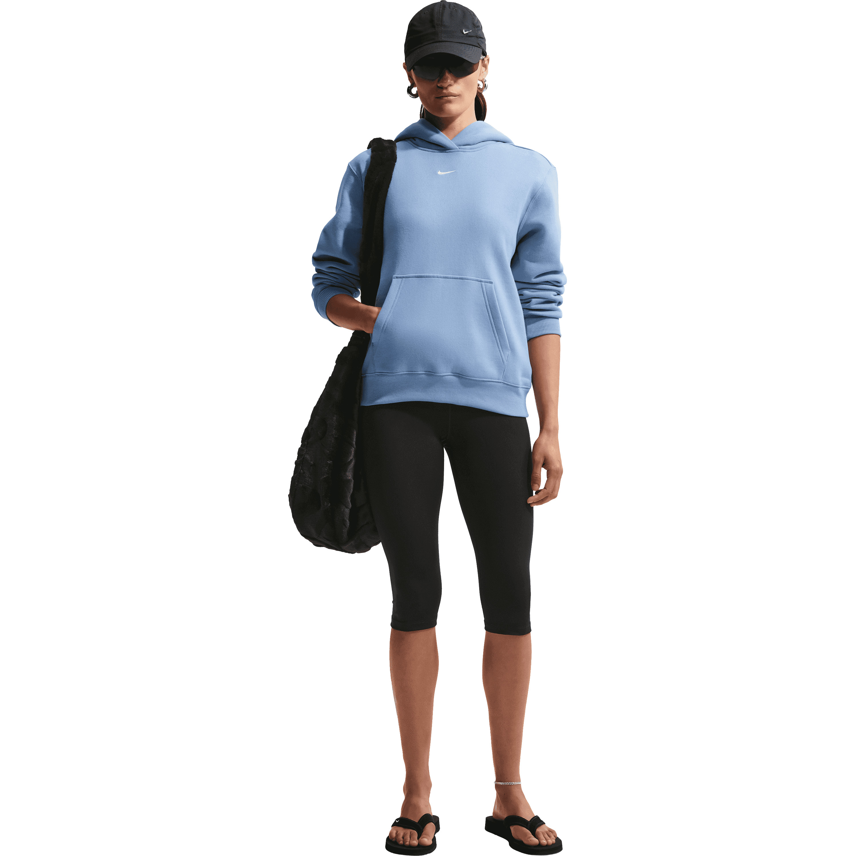 Nike Studio Fleece hoodie dames work blue sail    