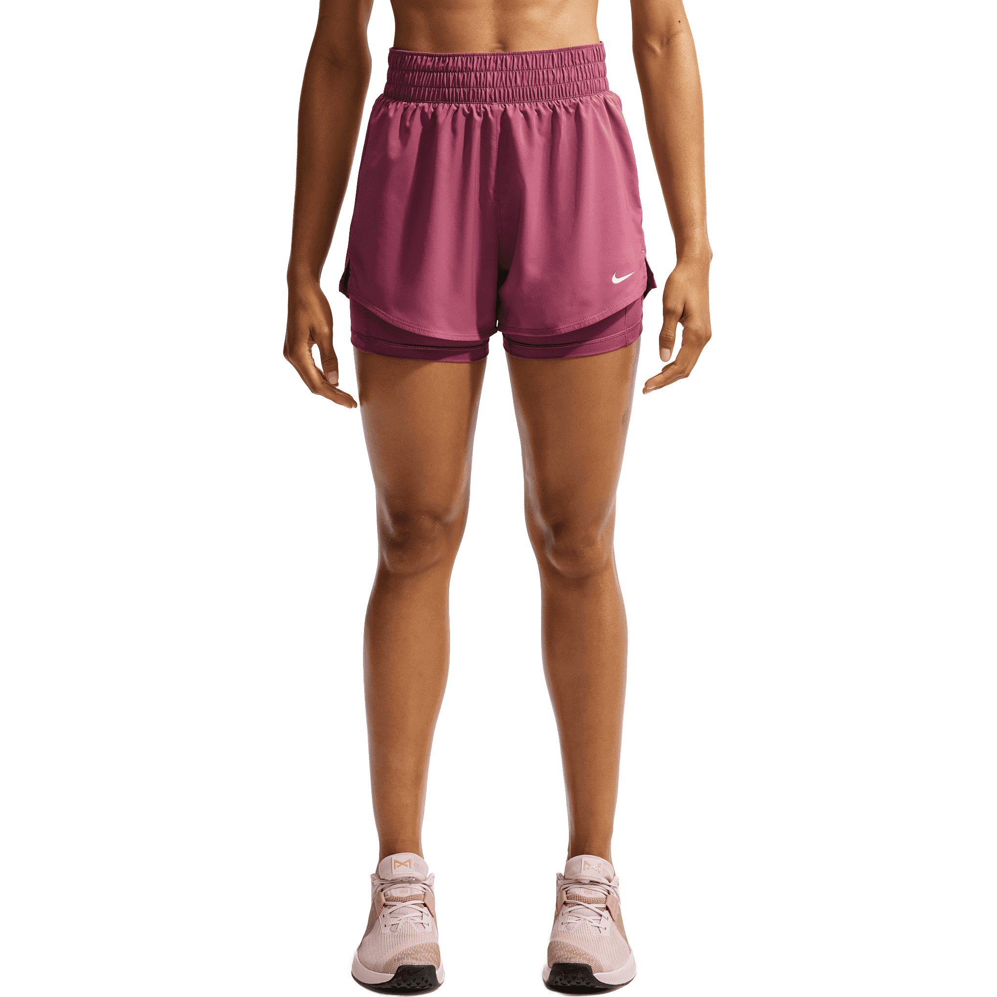 Nike One short dames pink smoke white 