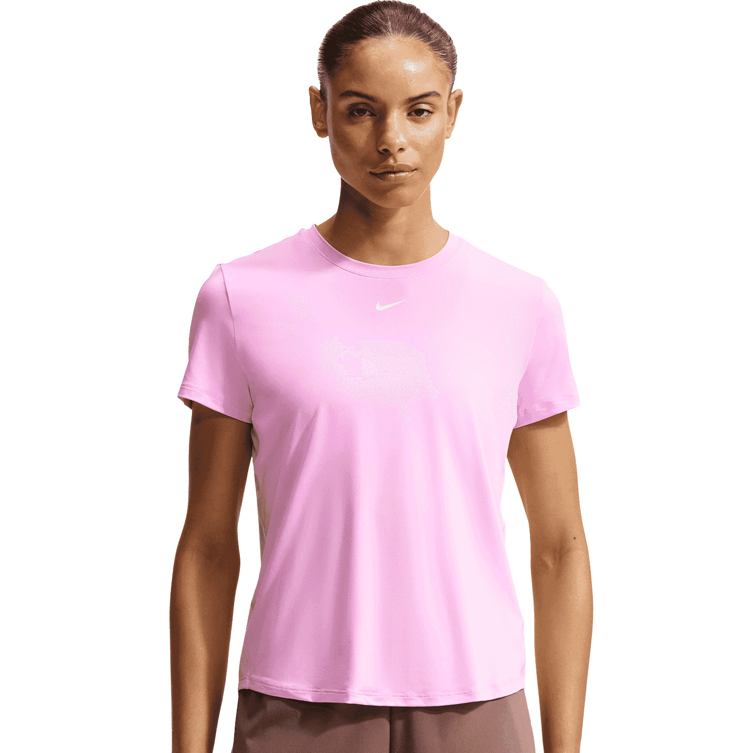 Nike One Classic shirt dames pink rise white 