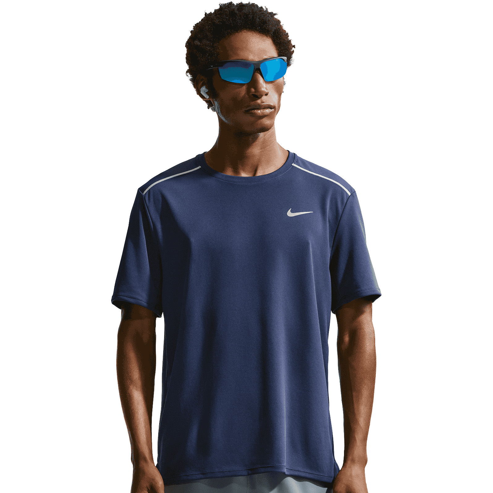 Nike Miler hardloopshirt heren midnight navy obsidian 