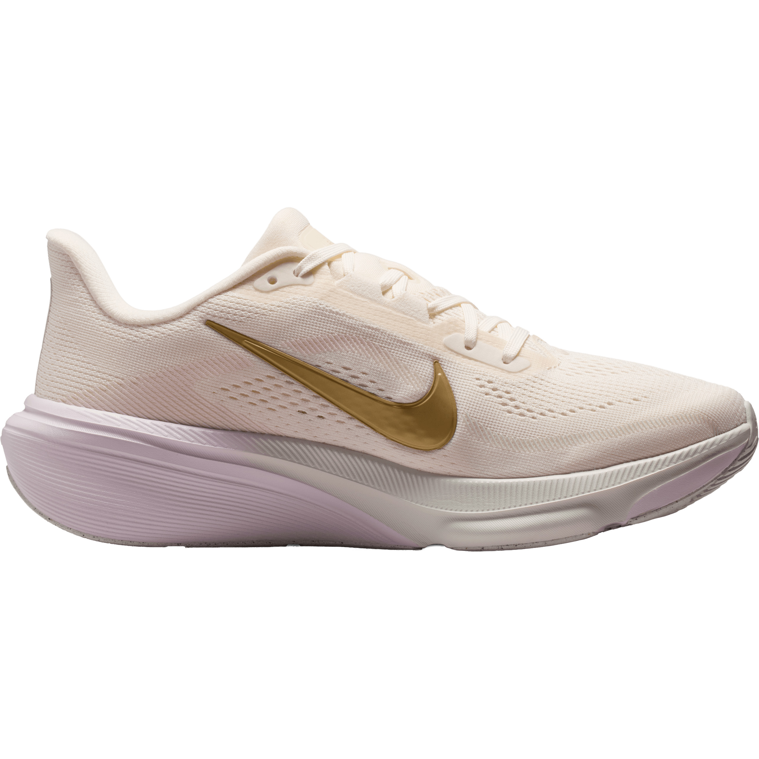 Nike Pegasus 42 hardloopschoenen dames chalk spruce aura bleached lilac metallic gold