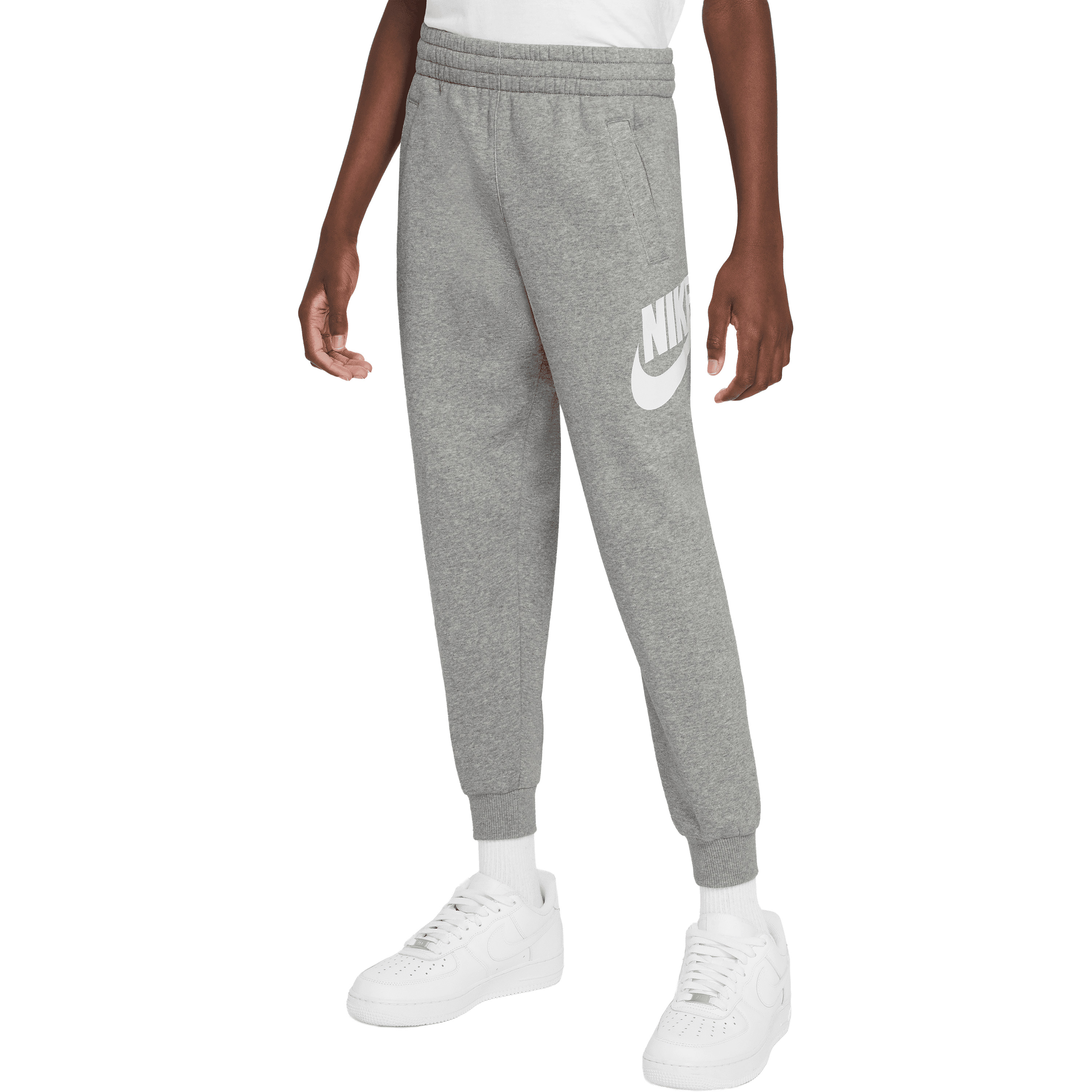 Nike Sportswear Club Fleece joggingbroek junior grey white