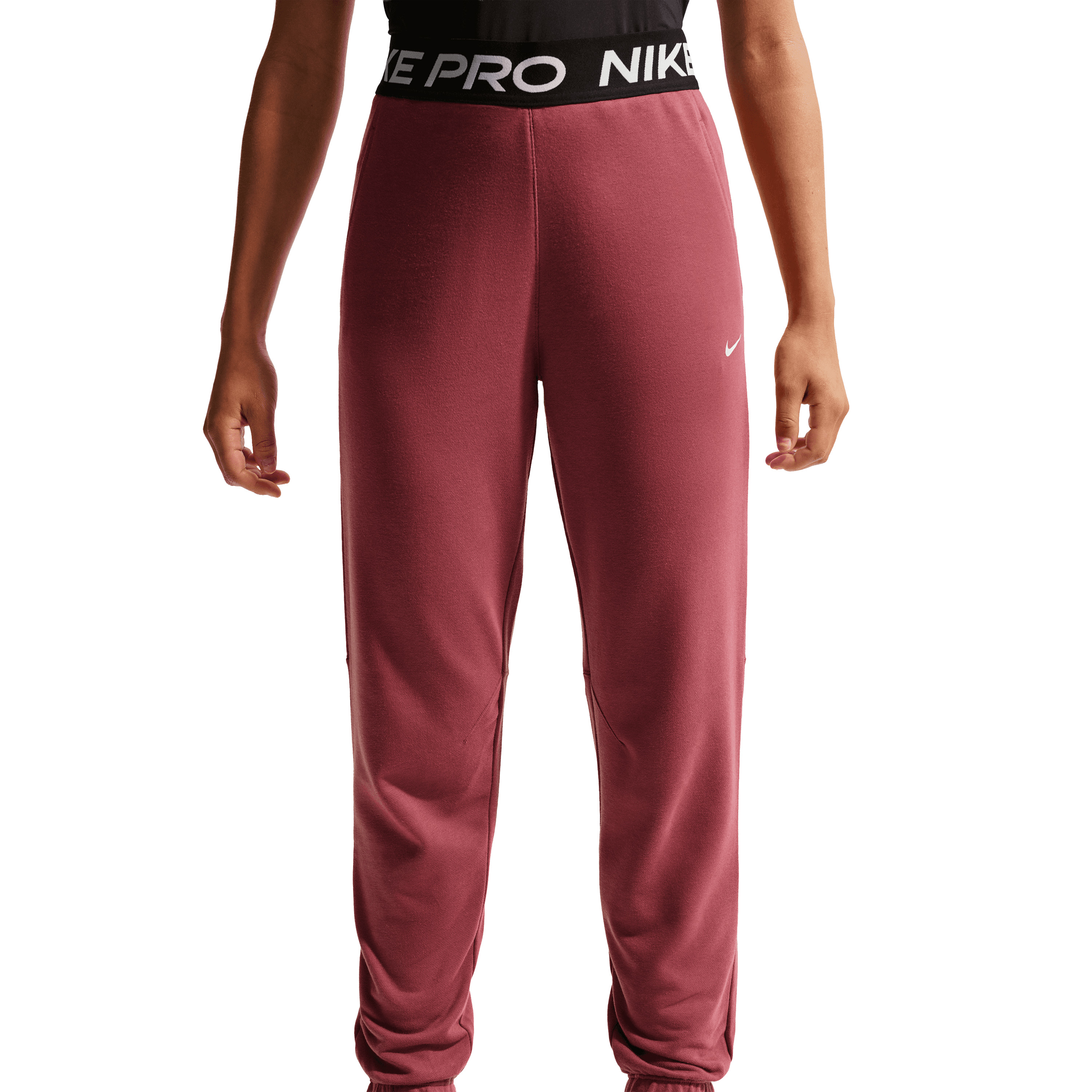 Nike Pro Fleece joggingbroek junior pink smoke black white