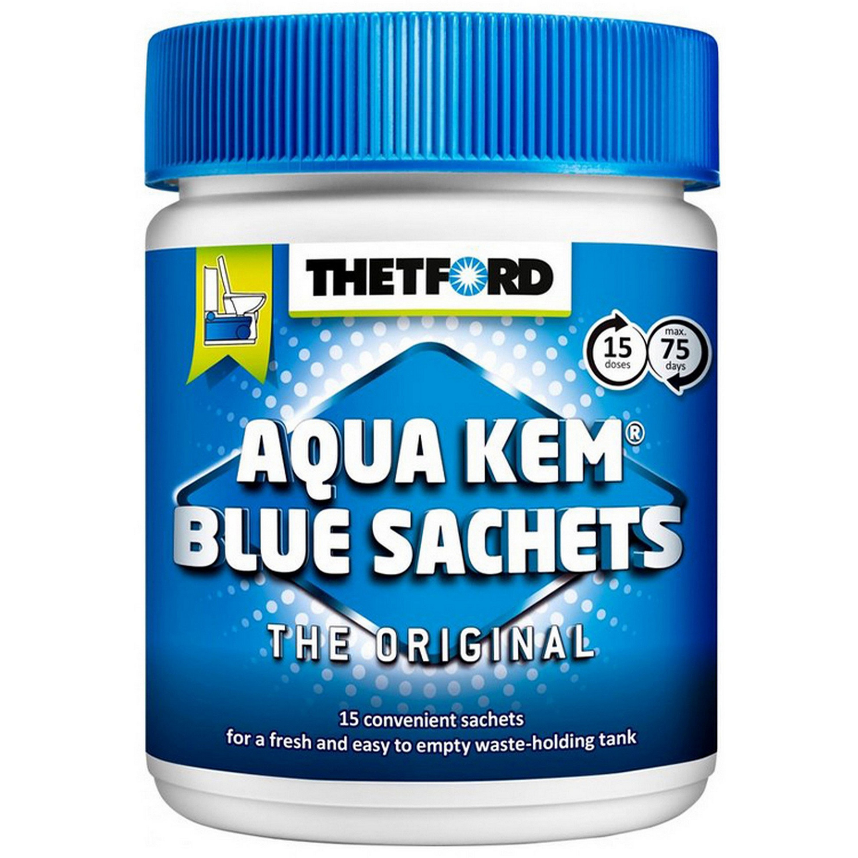 Thetford Aqua Kem Blue Sachets reinigingsmiddel 15 + 3 stuks