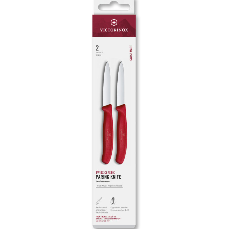 Victorinox Swiss Classic groente/schilmes red per 2 stuks  