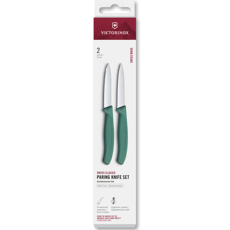 Victorinox Swiss Classic Keukenset groente/schilmes green  per 2 stuks 