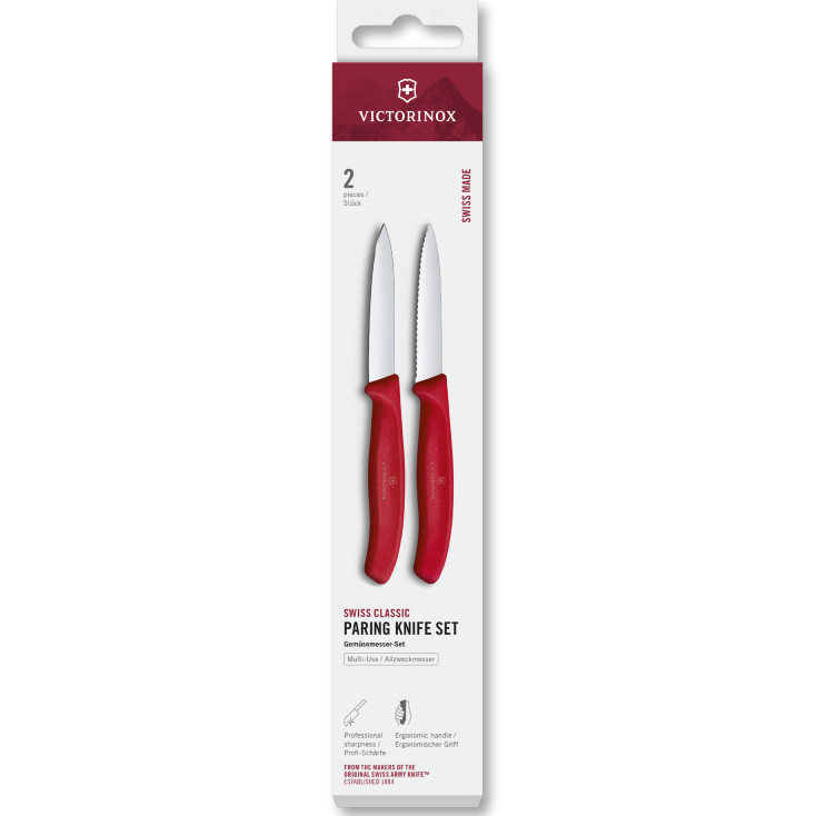 Victorinox Swiss Classic Keukenset groente/schilmes red per 2 stuks 